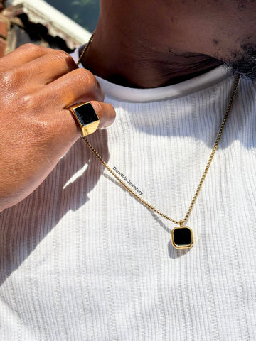 ‘King Noir’ Gold/Silver Necklace
