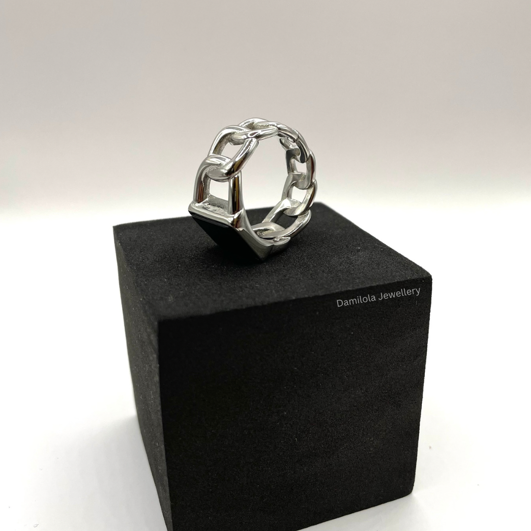 Cuban Link Onyx Ring