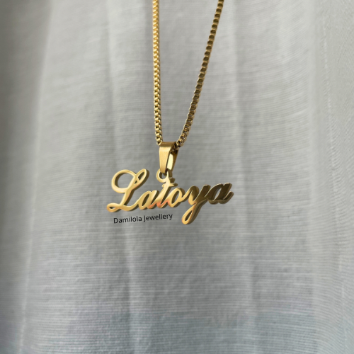 Custom Name ‘Latoya’ Necklace - With/Without Symbol