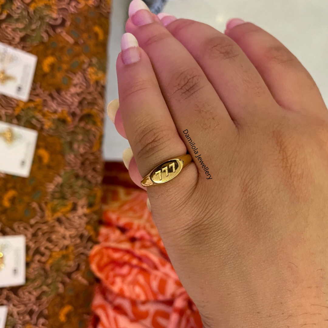 Angel Numbers Ring - Gold