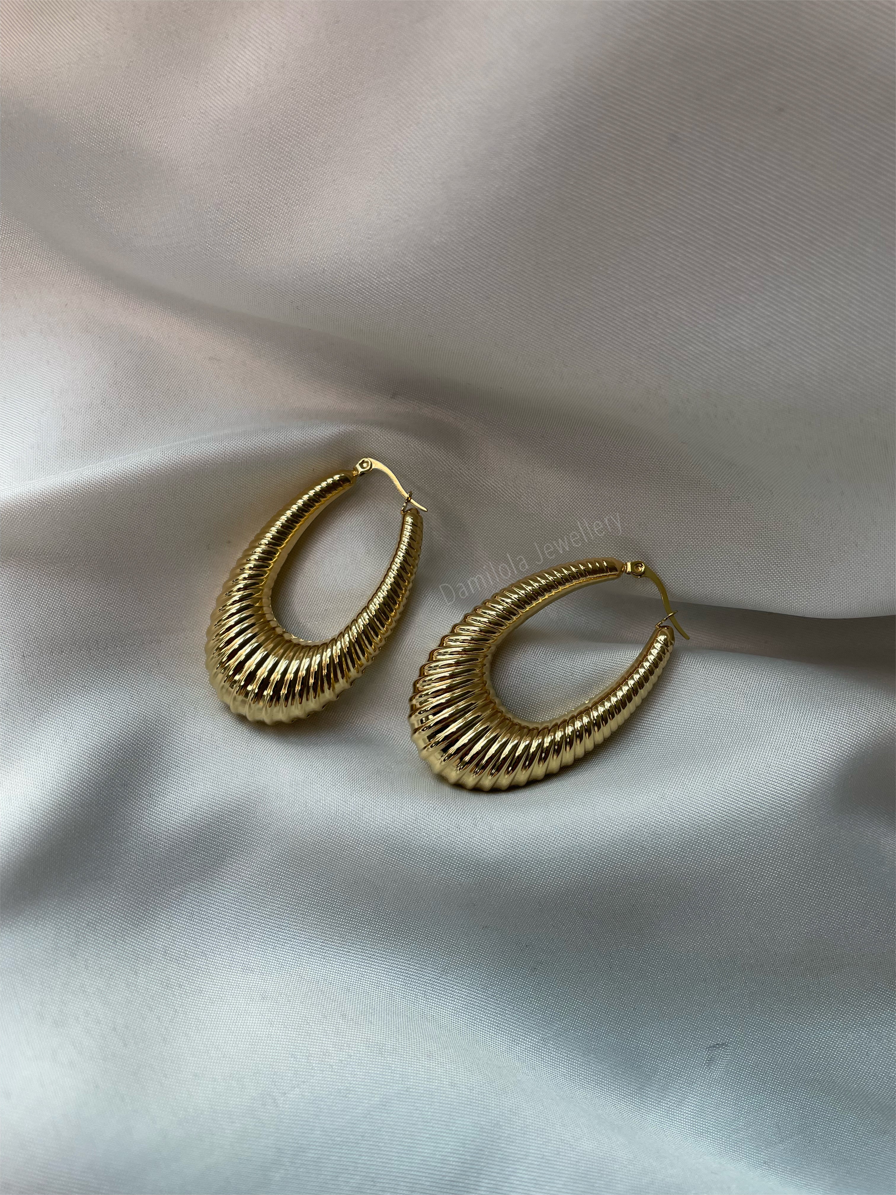 Gold Oval Hoops - ‘Mariama’