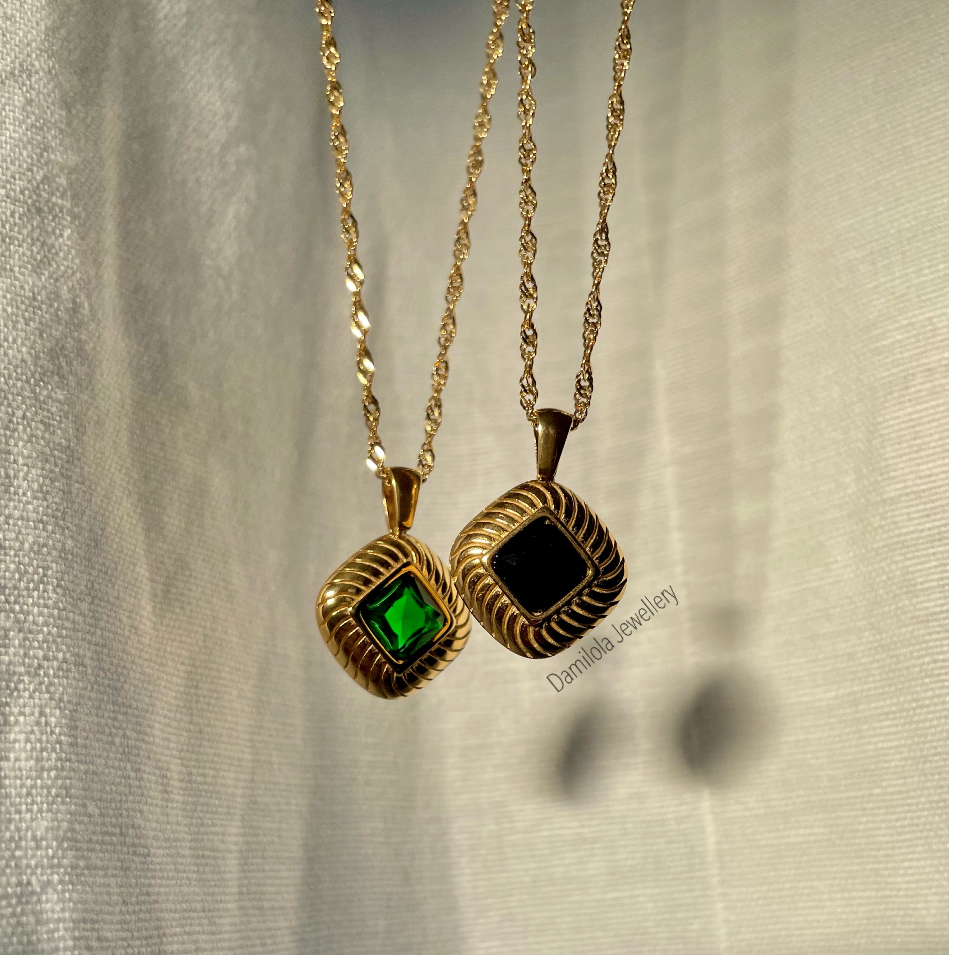 Aja ‘Emerald’ Pendant Necklace