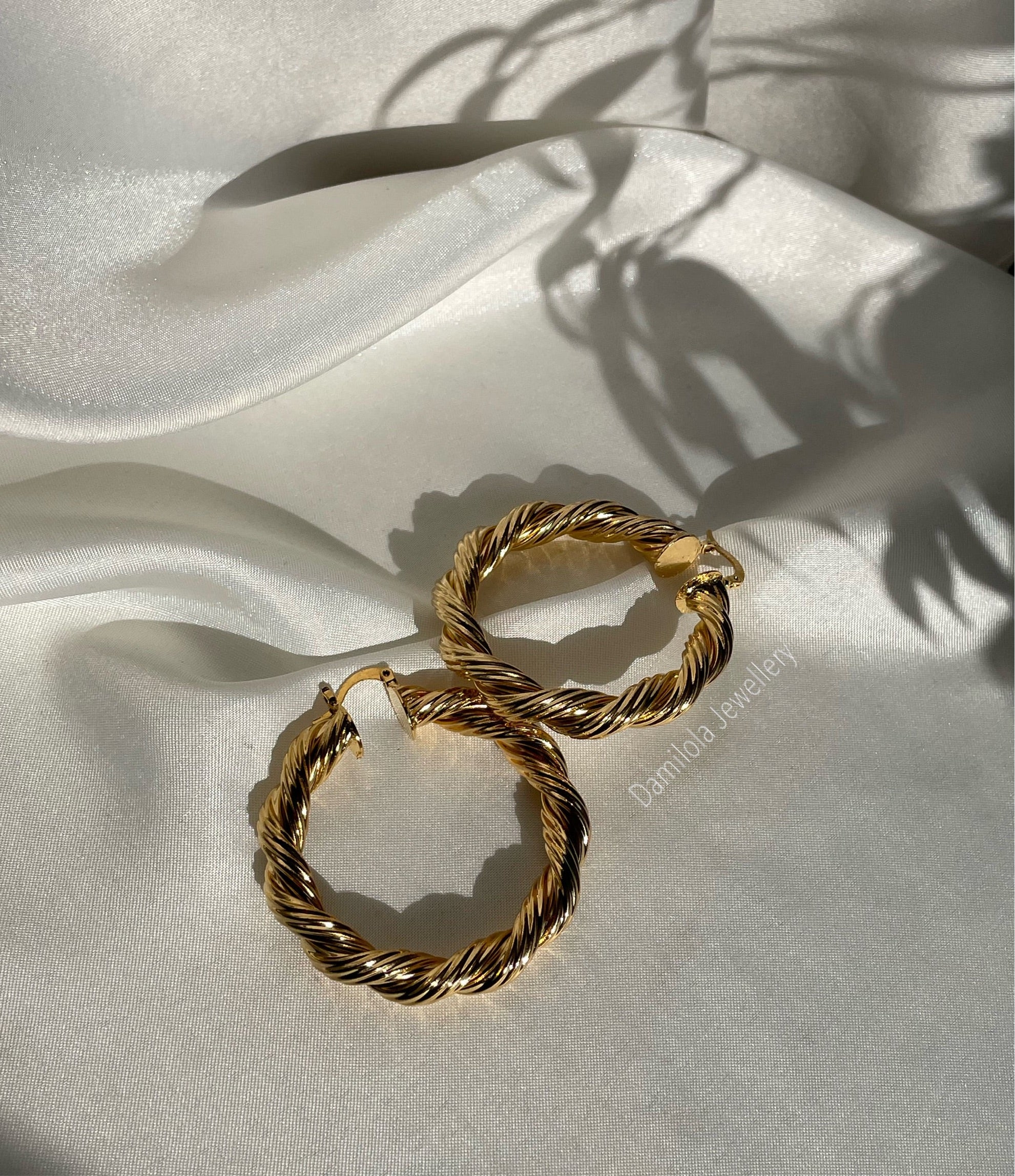 ‘Halle’ Gold/Silver Twisted Hoops - 3/5/6.5cm