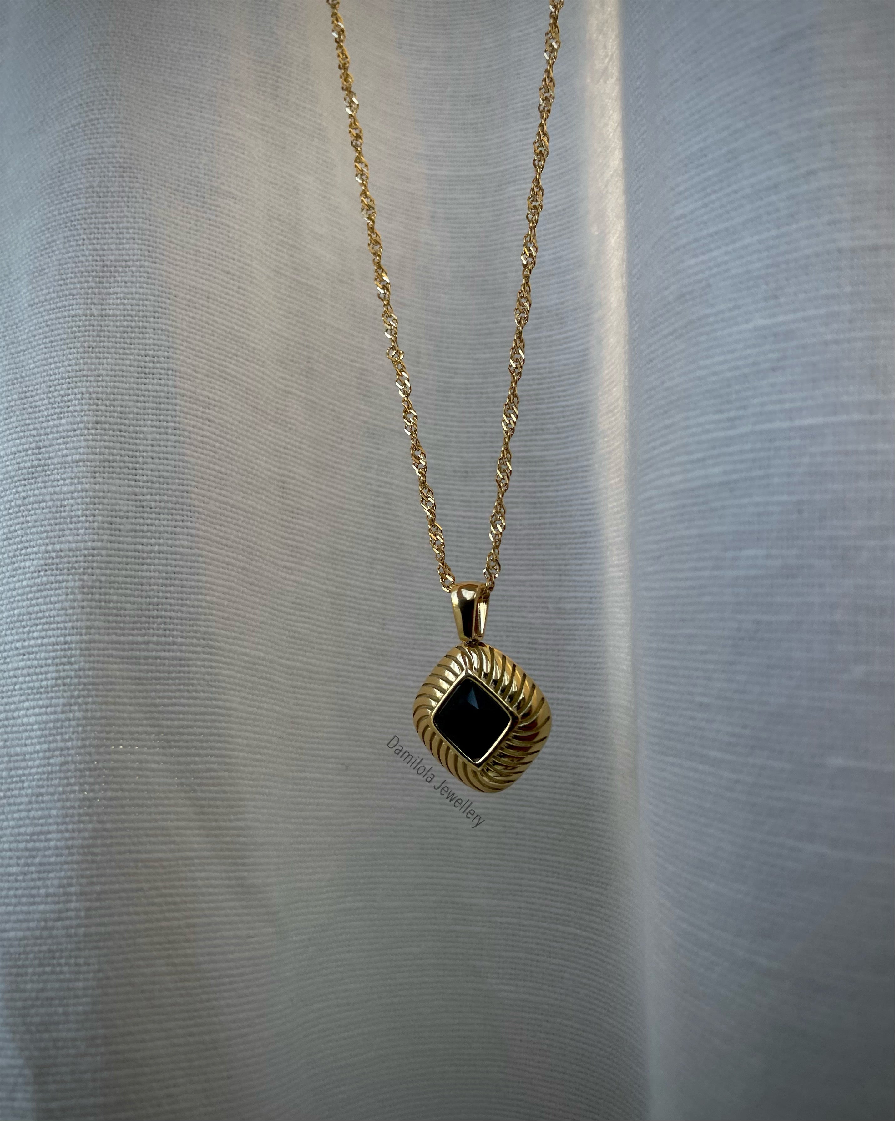 Oshun Black ‘Onyx’ Pendant Necklace