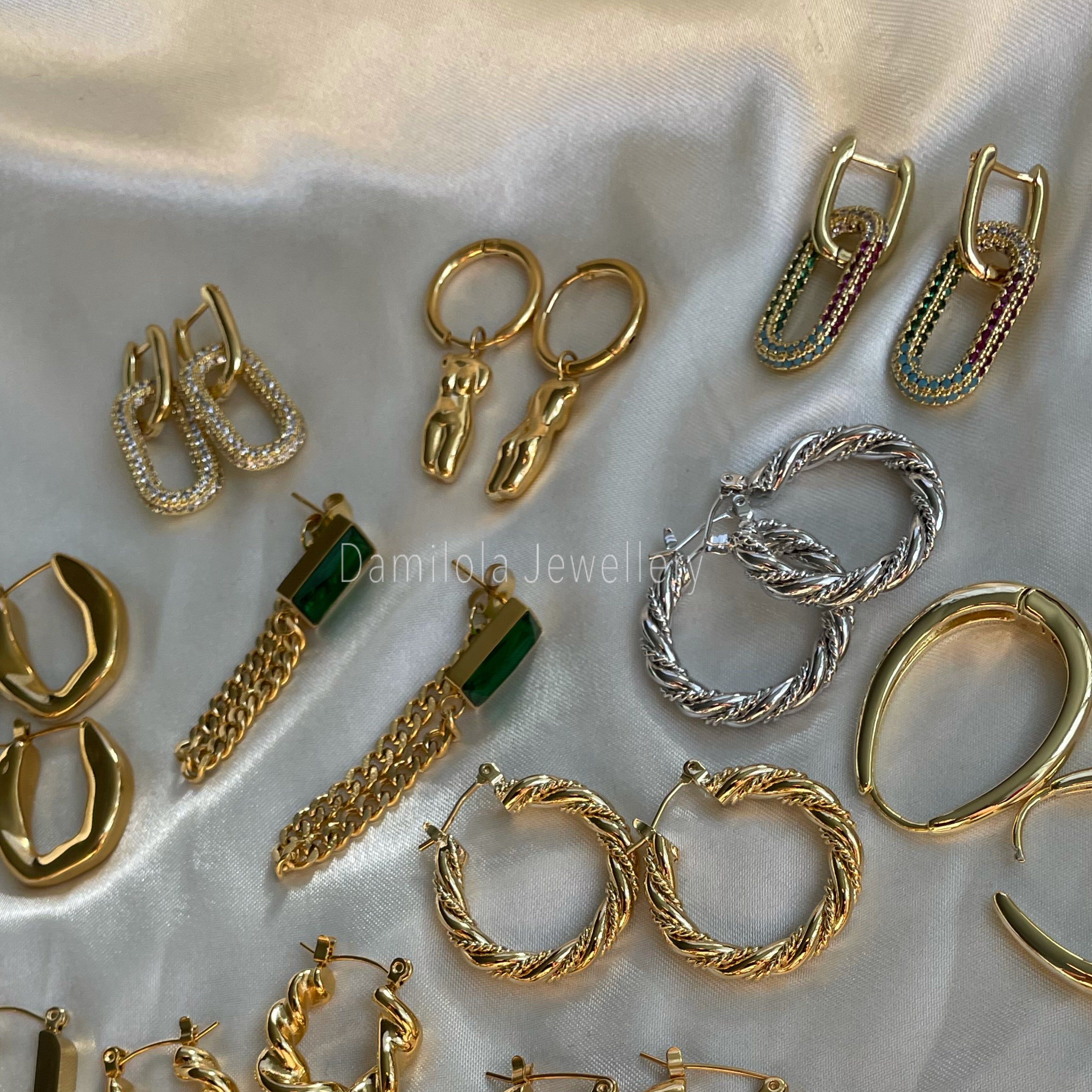 gold plated earrings hoops 