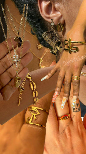 Cowrie shell ankh jewellery jewelry eye of ra 