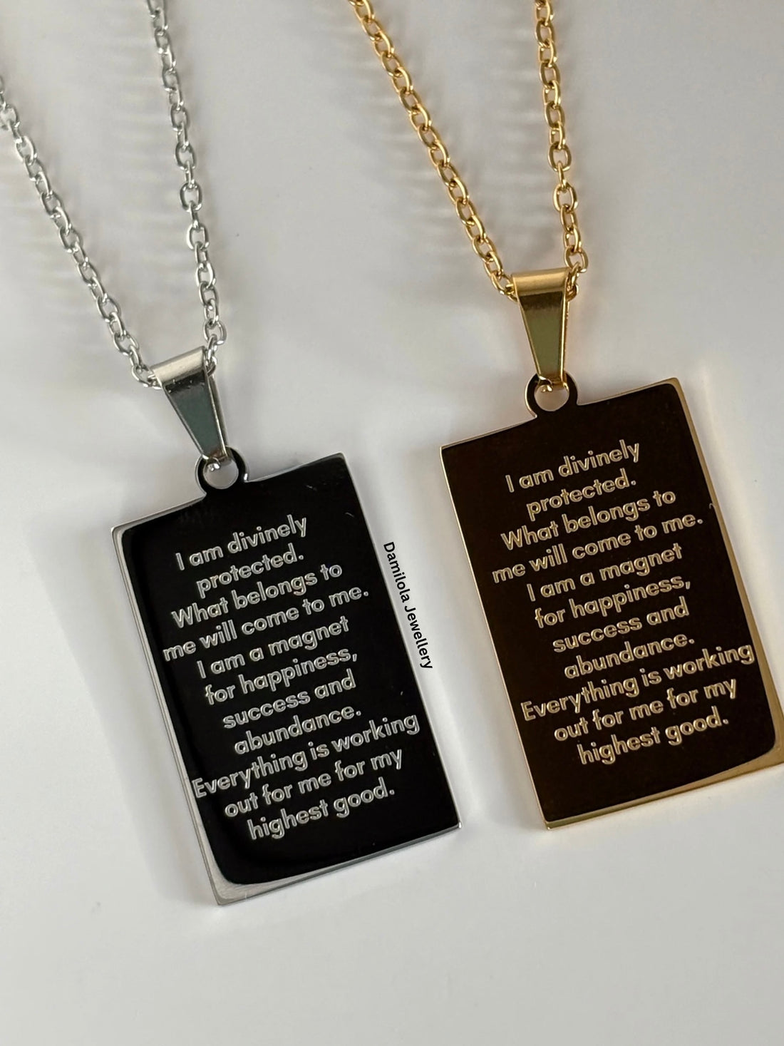 ‘I AM’ Protection&Manifestation Necklace - Gold/Silver hamsa hand 