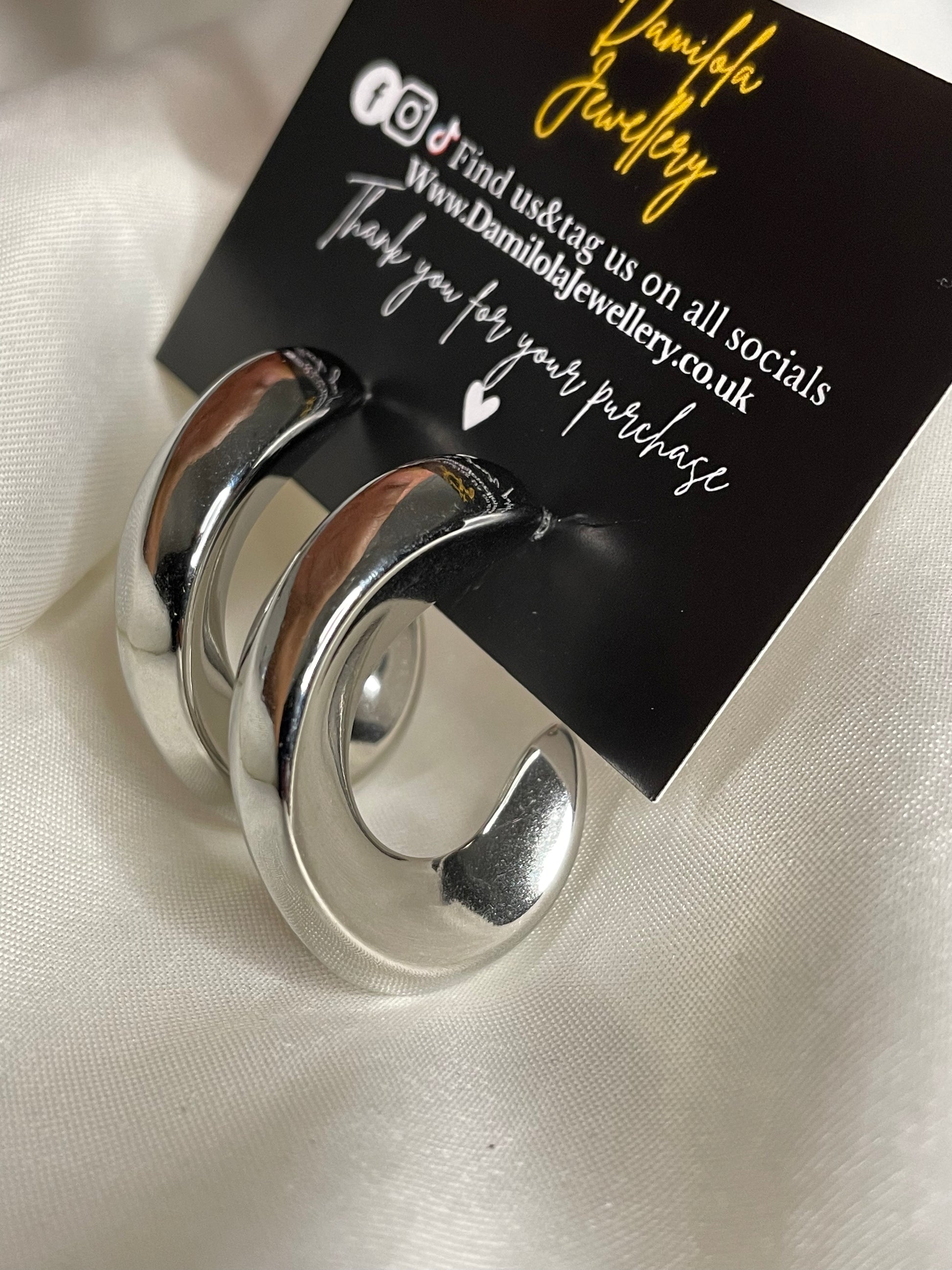 Silver hoop earrings