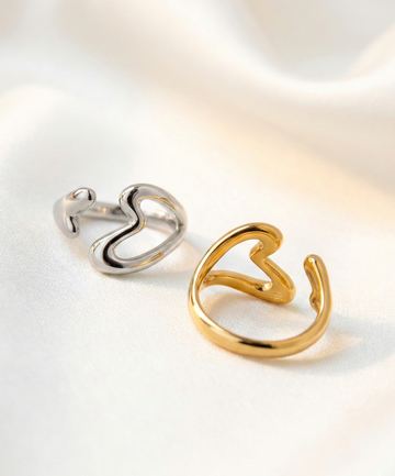 Heart to Heart Ring - Gold/Silver