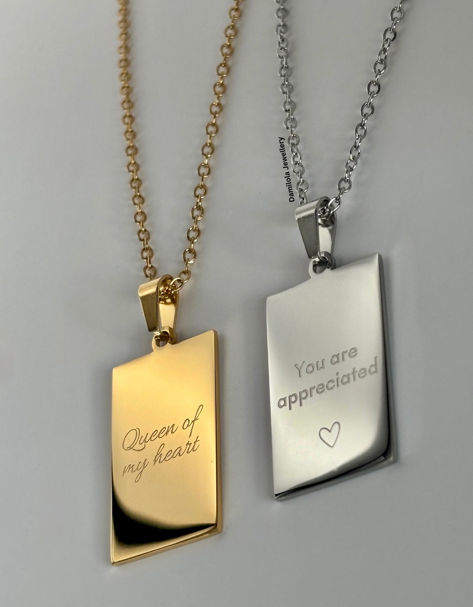 Gift for mom mum her - queen of my heart necklace gold silver you are appreciated 