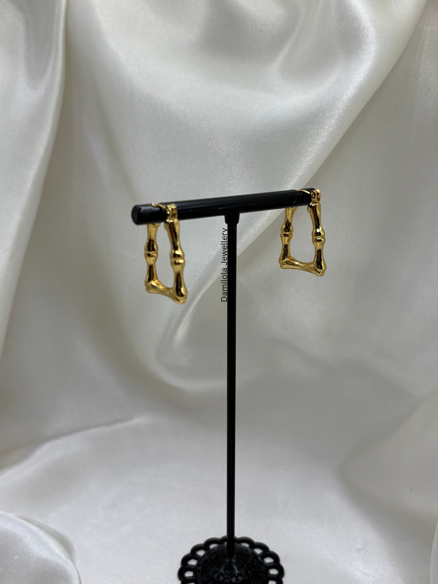 Gold ‘Tara’ Triangle Bamboo Hoops