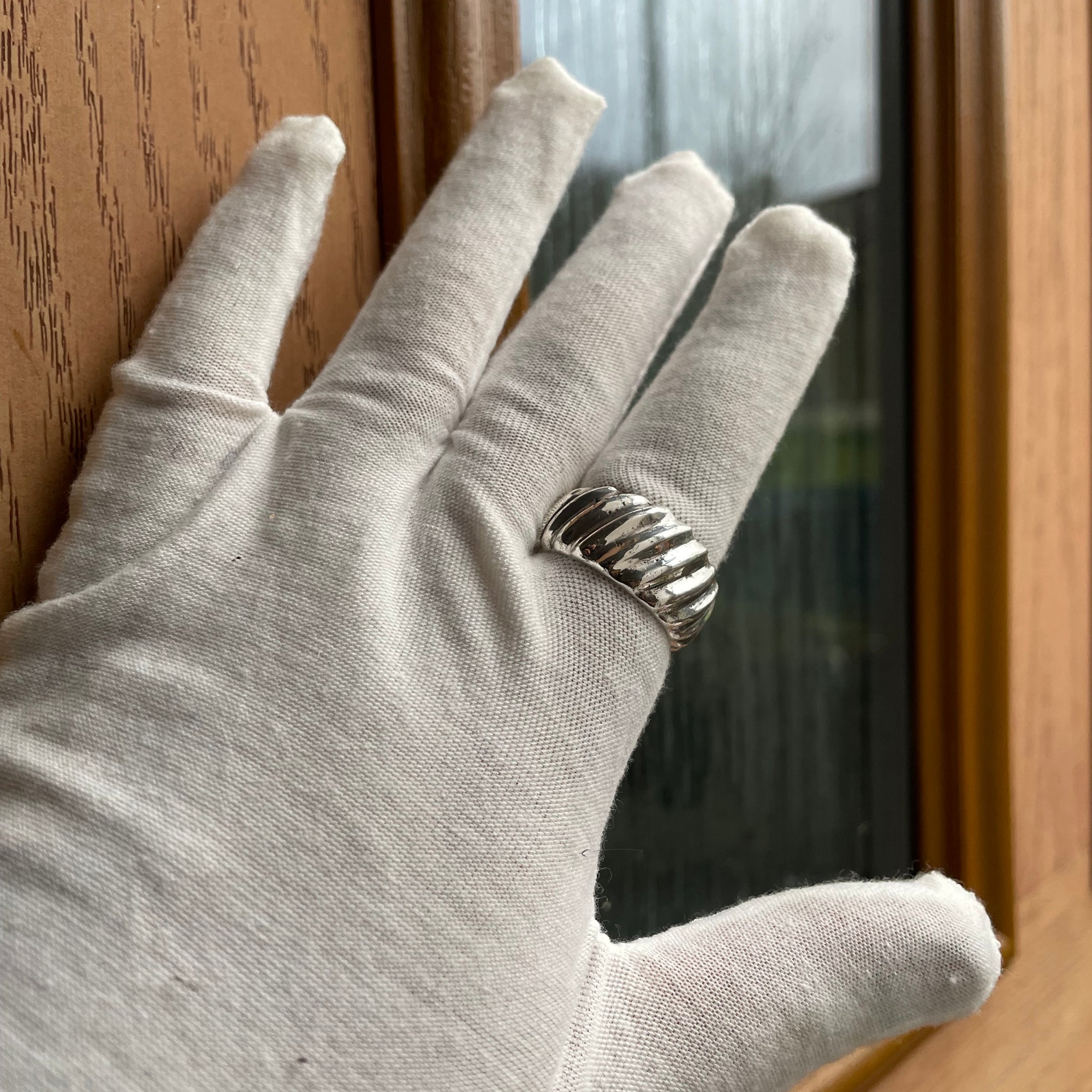 Fine Silver Celestial Crest Ring