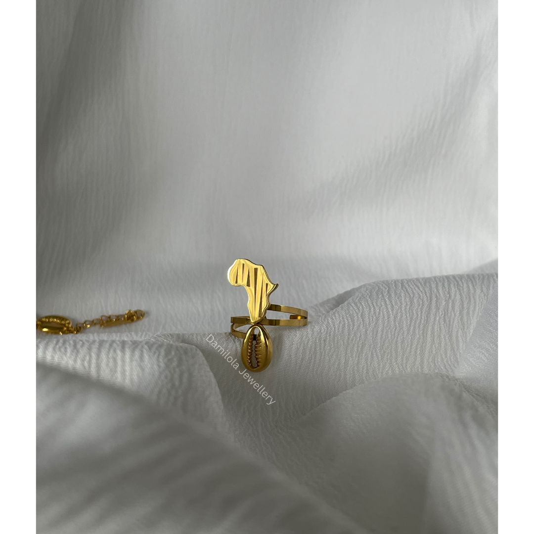 Africa Cowrie Shell Ring