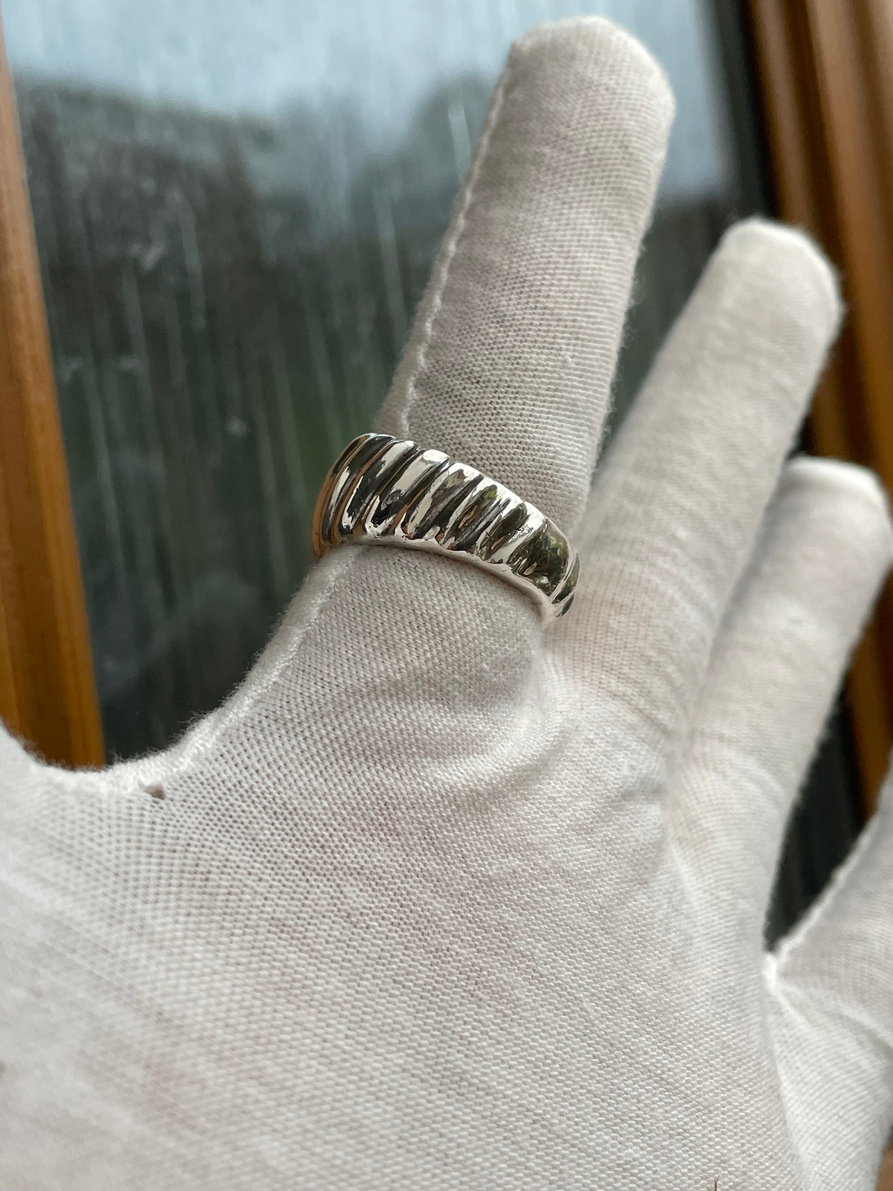 Fine Silver Celestial Crest Ring