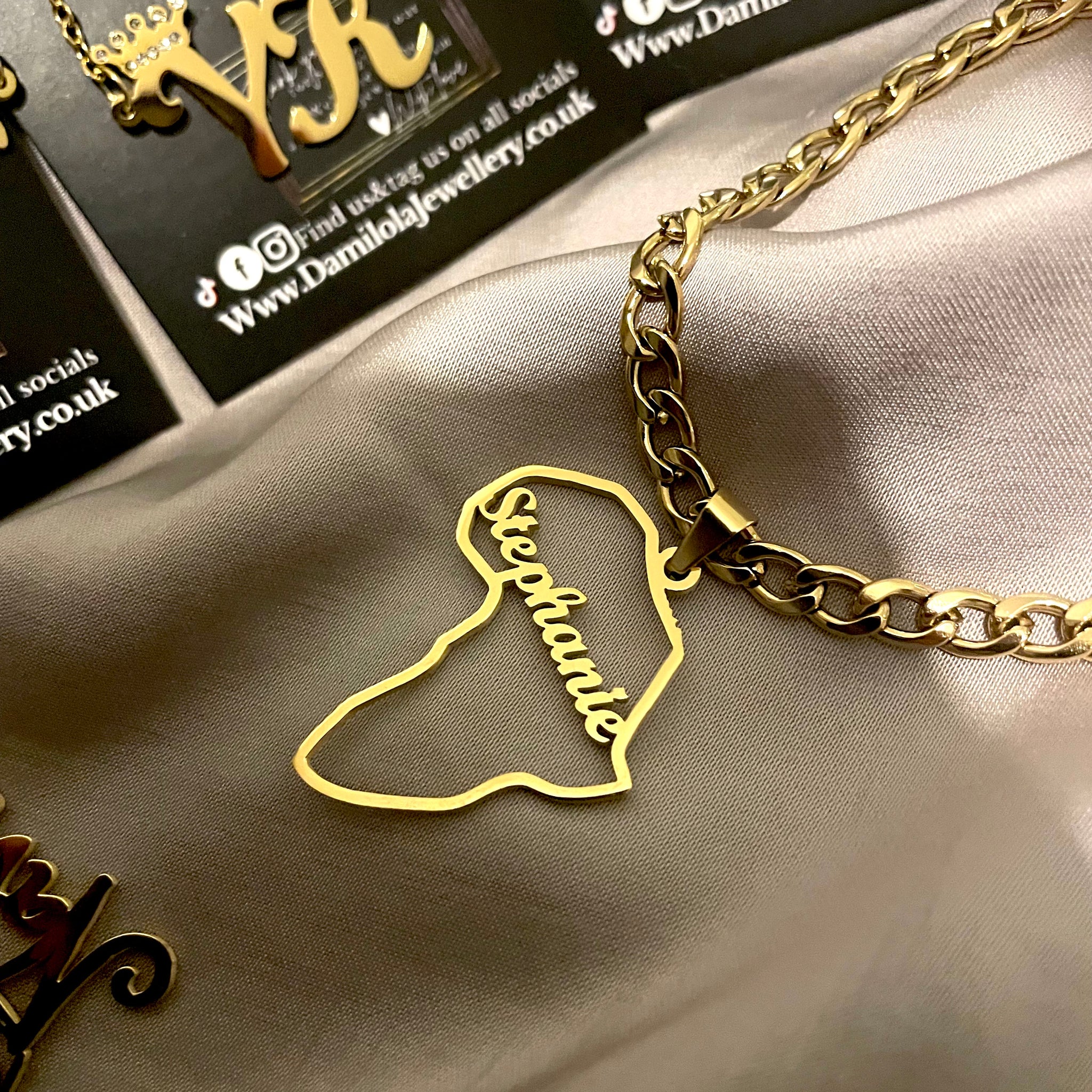 Customised Africa Name Pendant