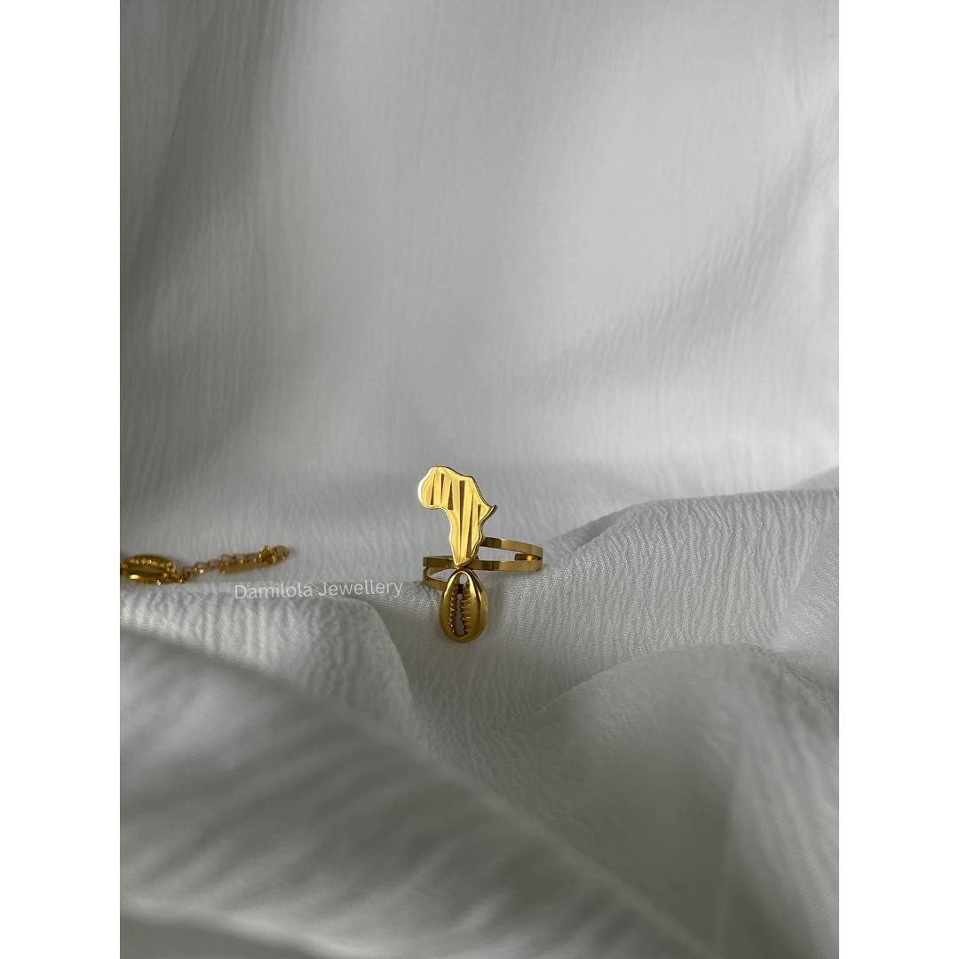 Africa Cowrie Shell Ring