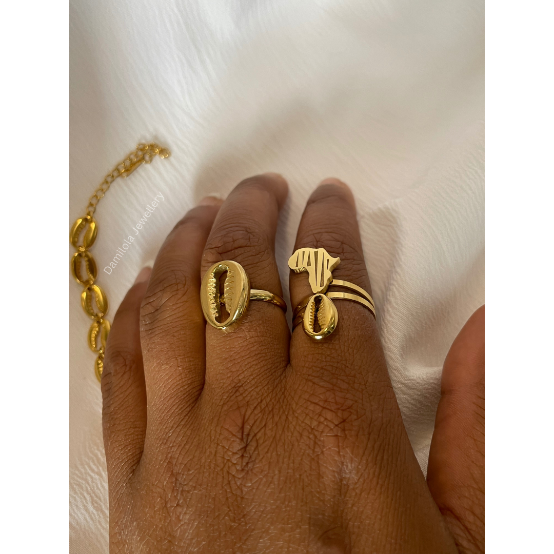 Africa Cowrie Shell Ring