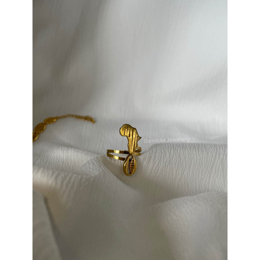 Africa Cowrie Shell Ring