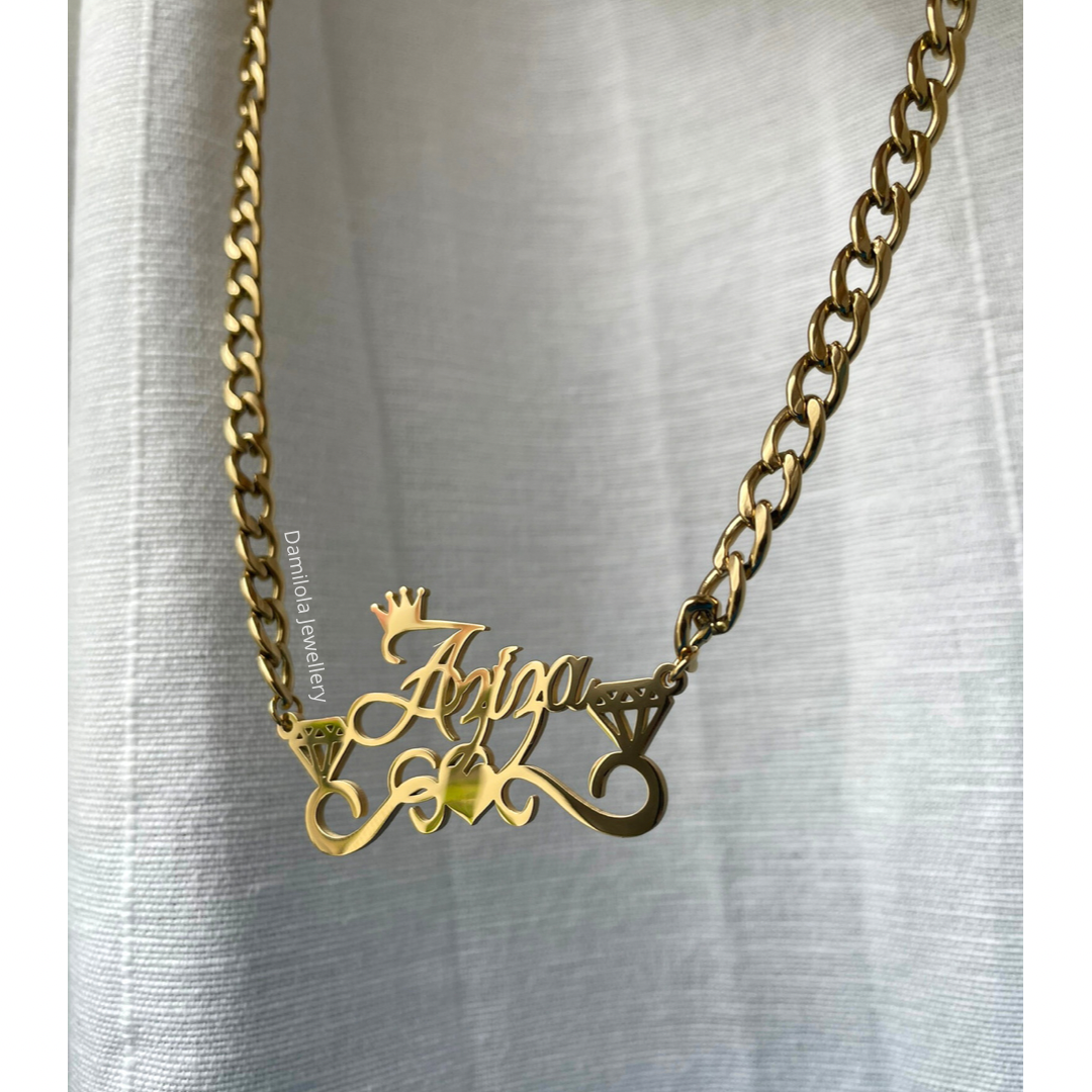 Custom Name ‘Aziza’ Necklace