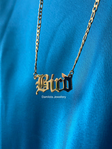 Old School Custom Name Necklace