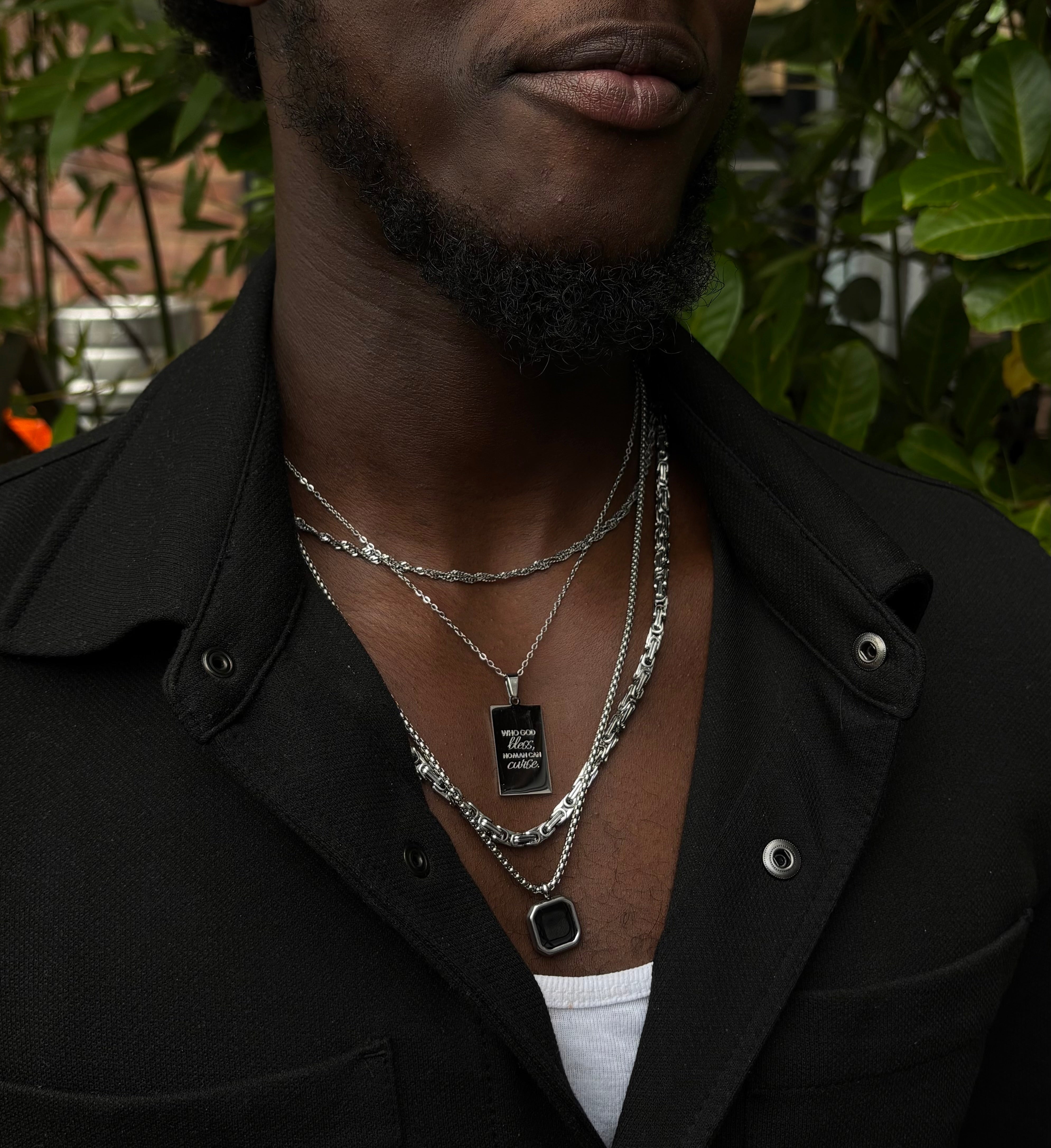 ‘For we walk by faith’ Necklace - Gold/Silver - Double sided