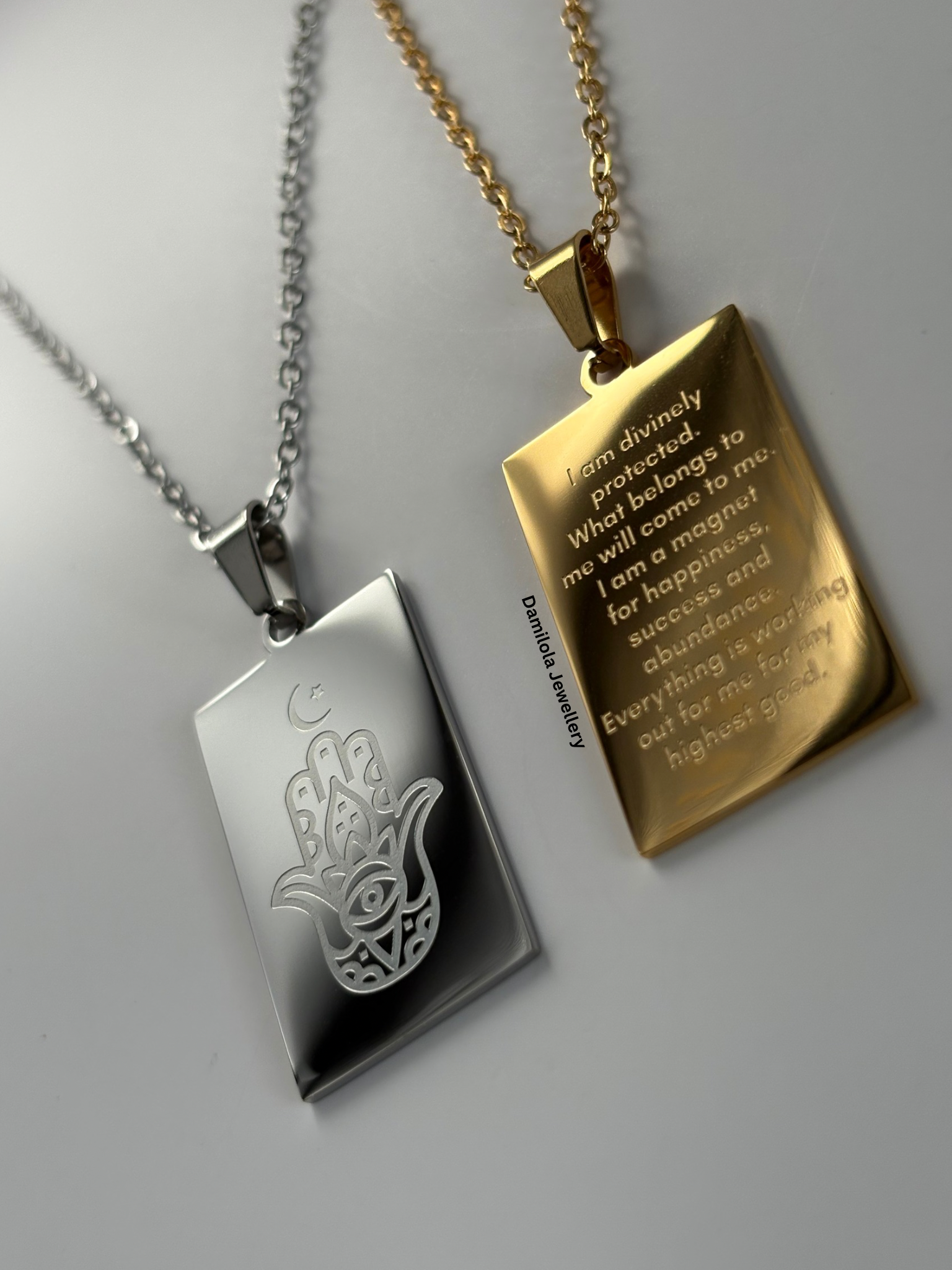 I AM’ Protection&Manifestation Necklace - Gold/Silver hamsa hand 