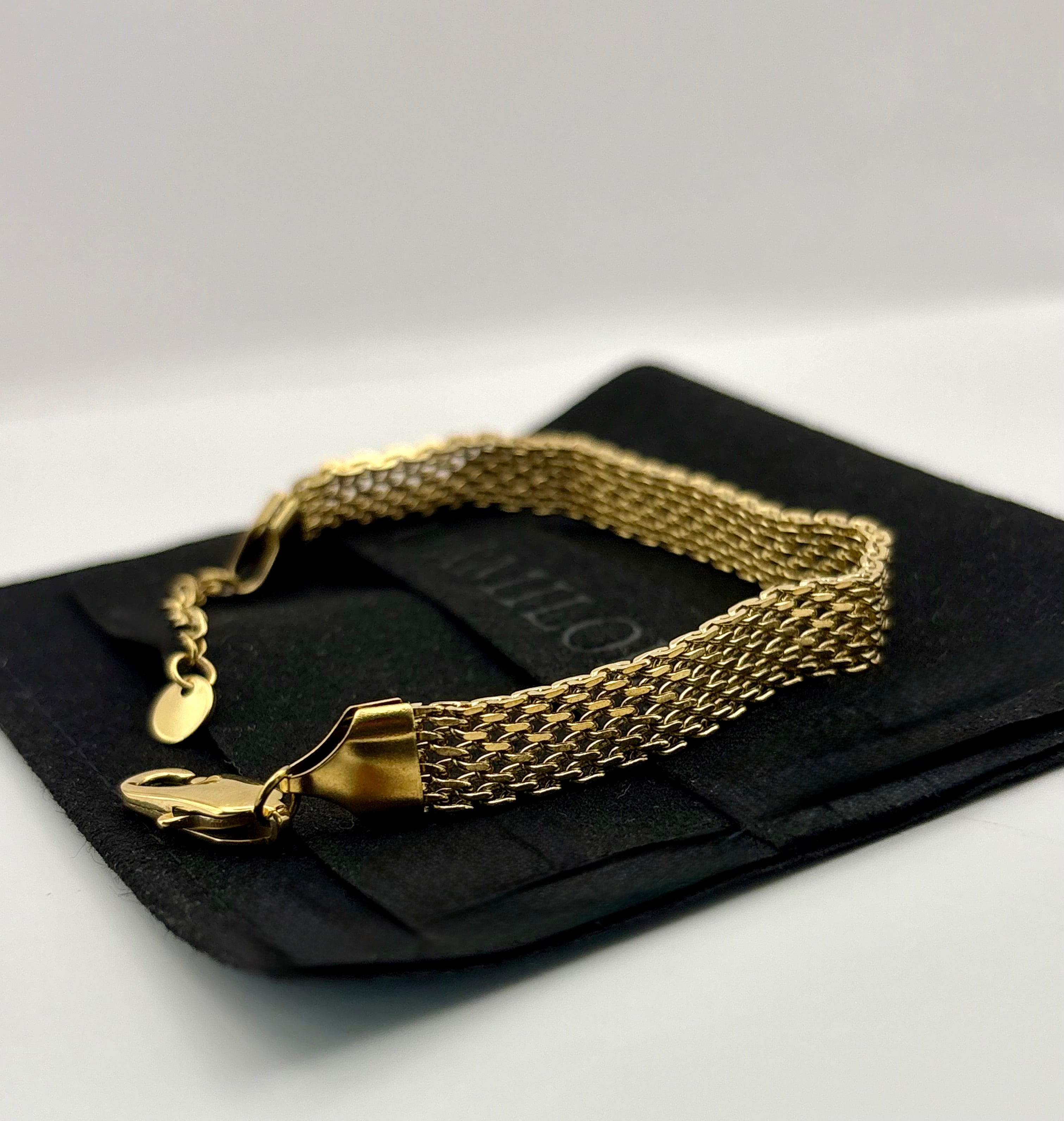 Golden Mesh Weave Bracelet