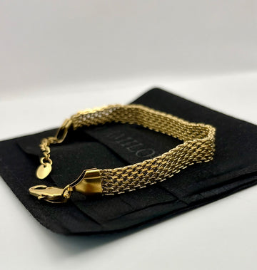 Golden Mesh Weave Bracelet