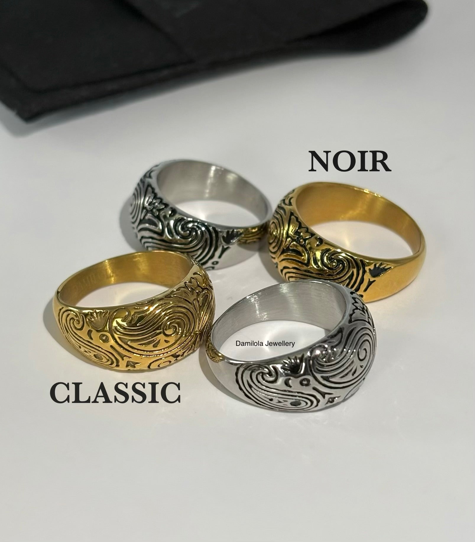 The Code ‘Noir’ Ring - Gold/Silver