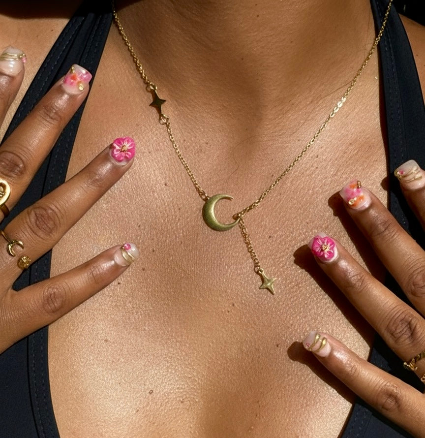 ‘Luna’ Drop Necklace - Gold/Silver