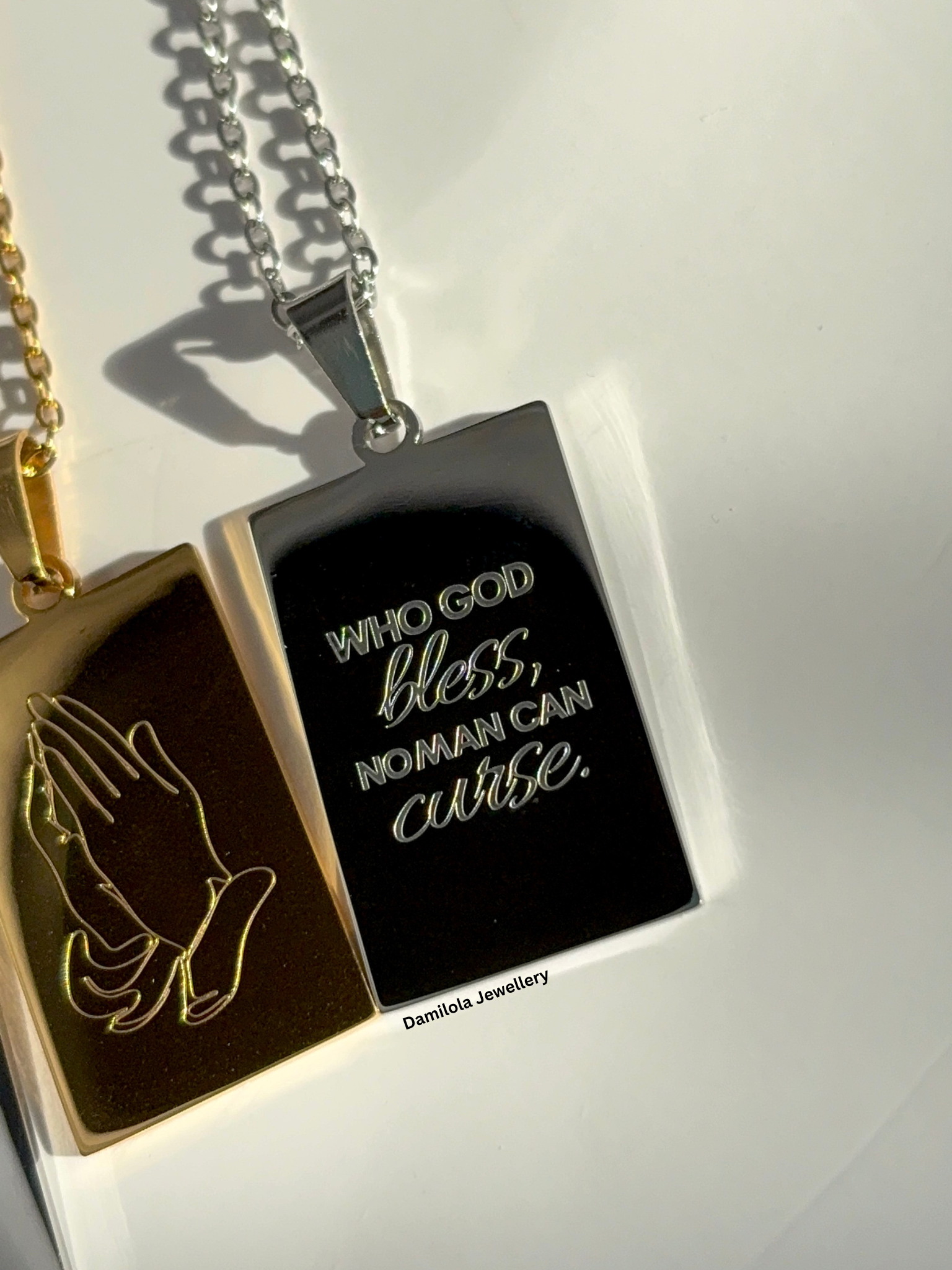 Who god bless no man can curse, necklace, jewellery, Christianity, spiritual, god, Jesus 