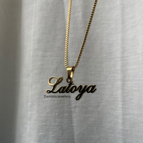 Custom Name ‘Latoya’ Necklace - With/Without Symbol