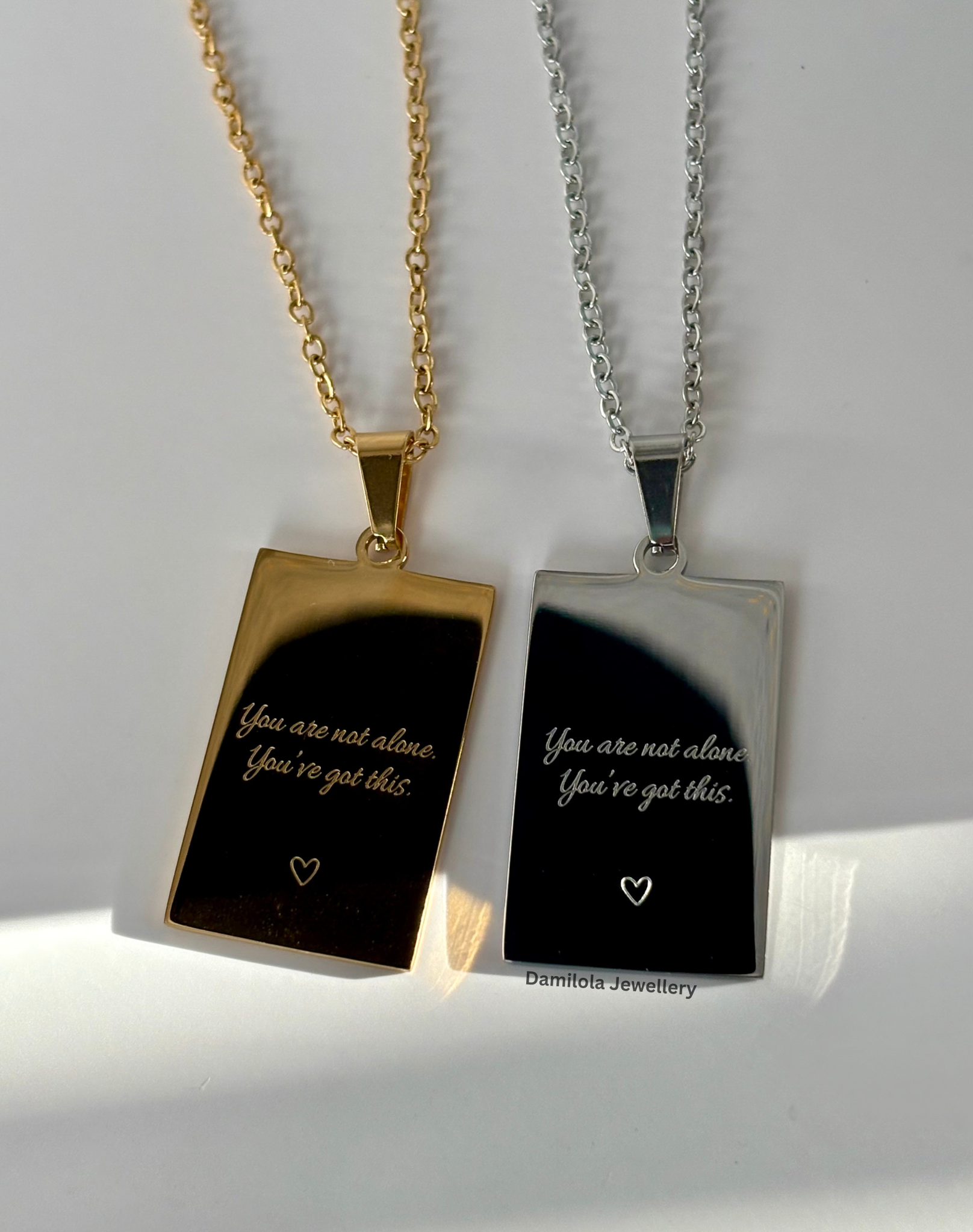 Uplifting comfort empower necklace pendant gift jewellery you’re not alone 