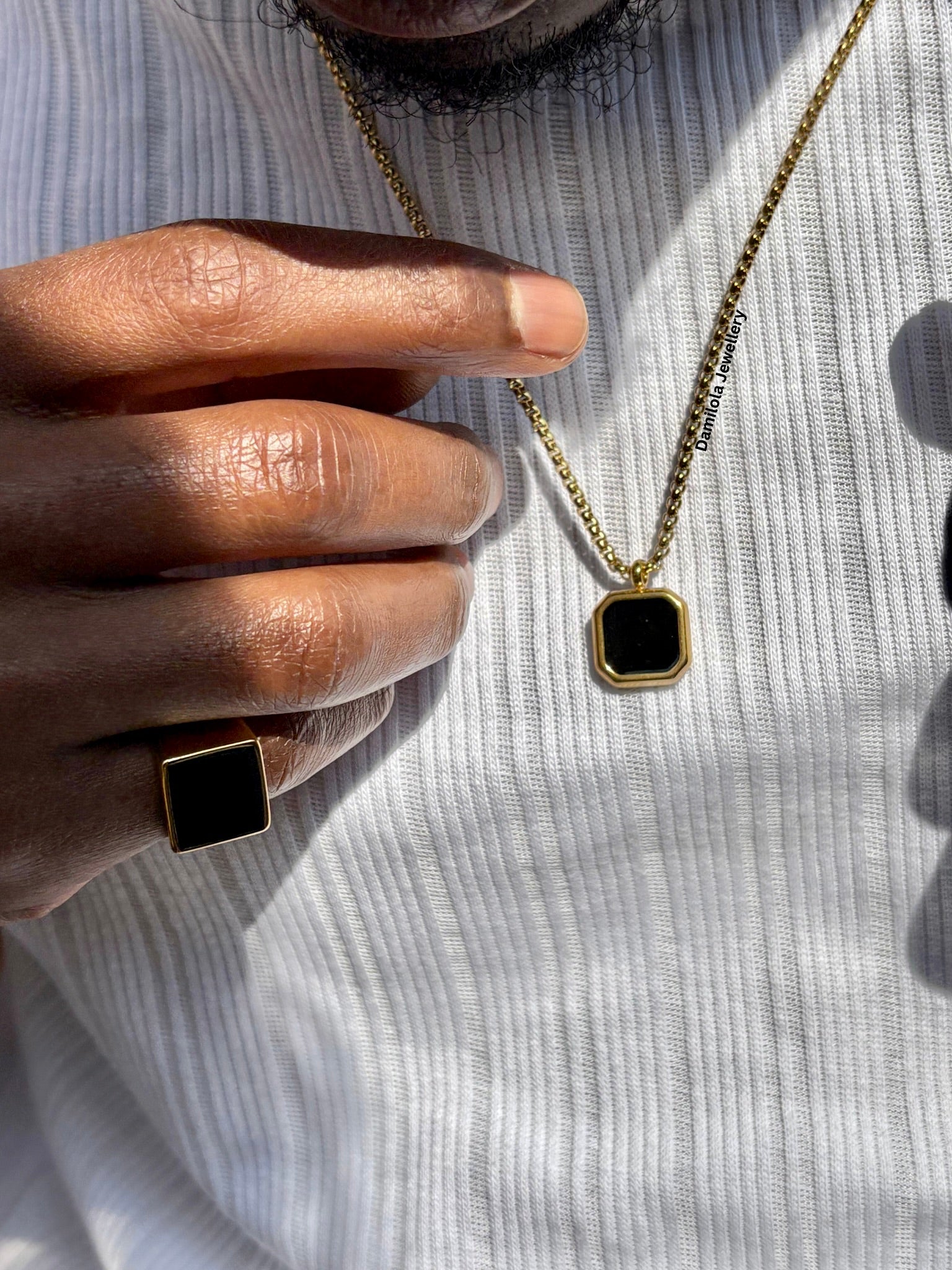 ‘King Noir’ Gold/Silver Necklace