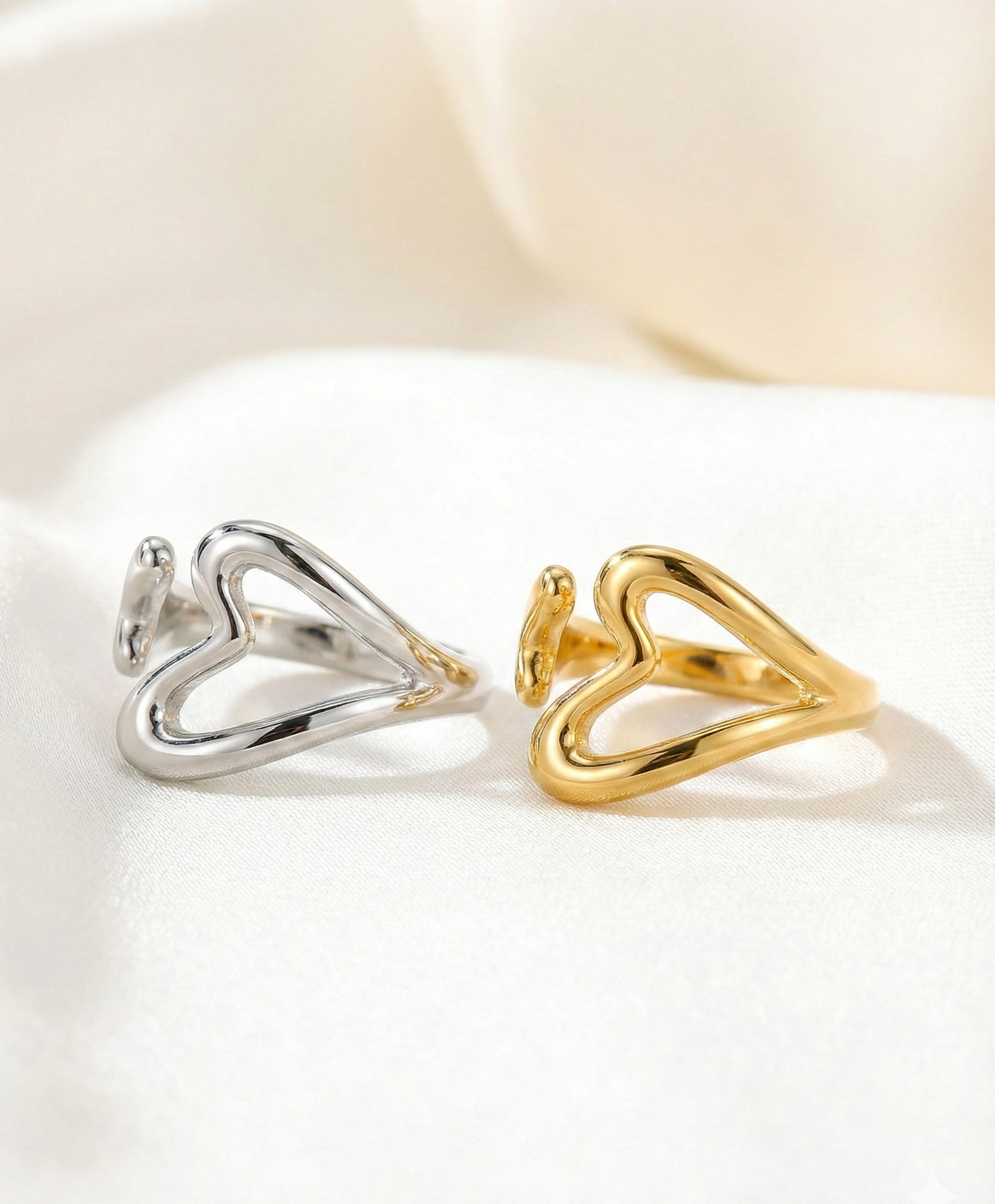 Heart to Heart Ring - Gold/Silver