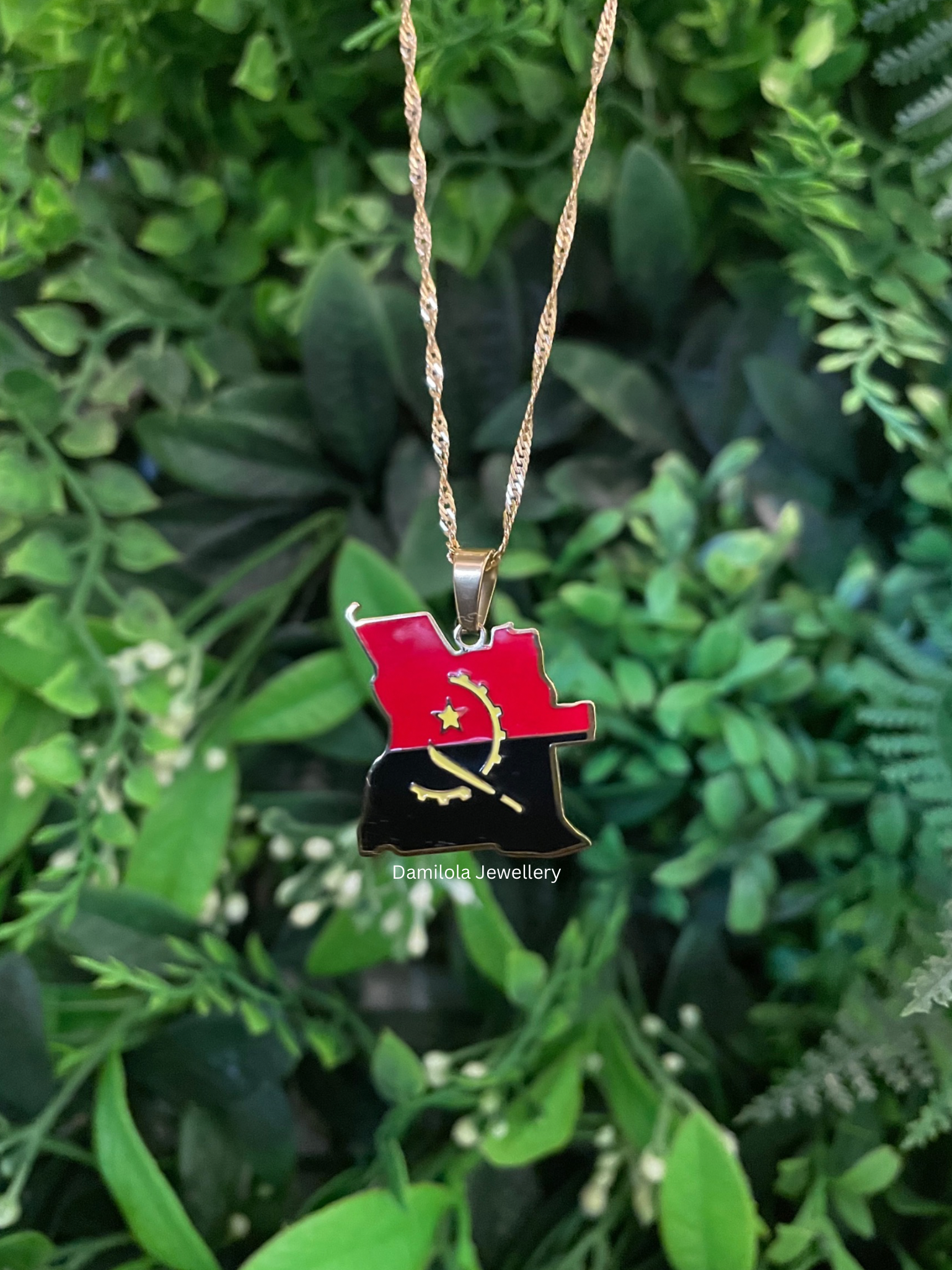 Angola Flag Necklace