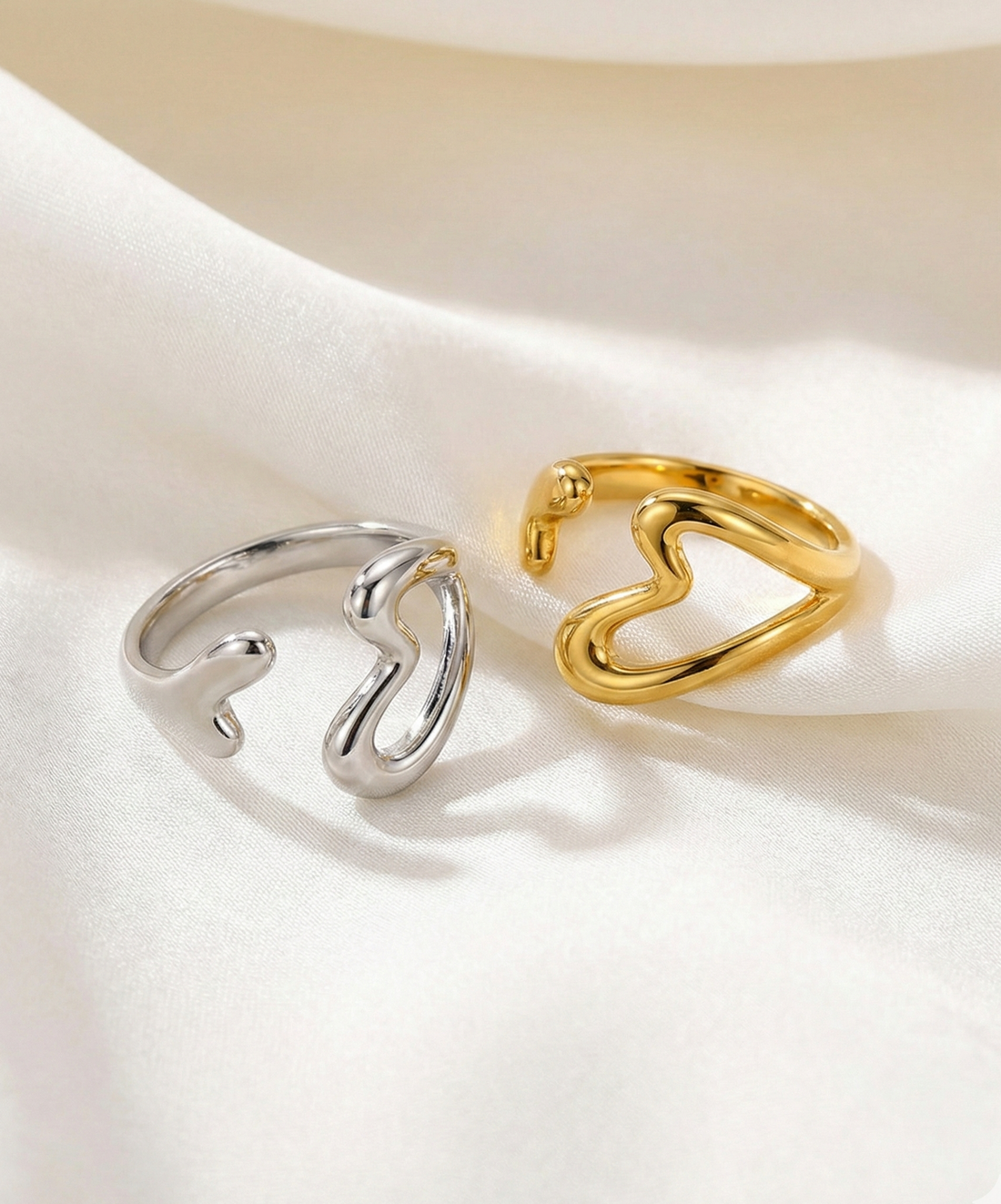 Heart to Heart Ring - Gold/Silver