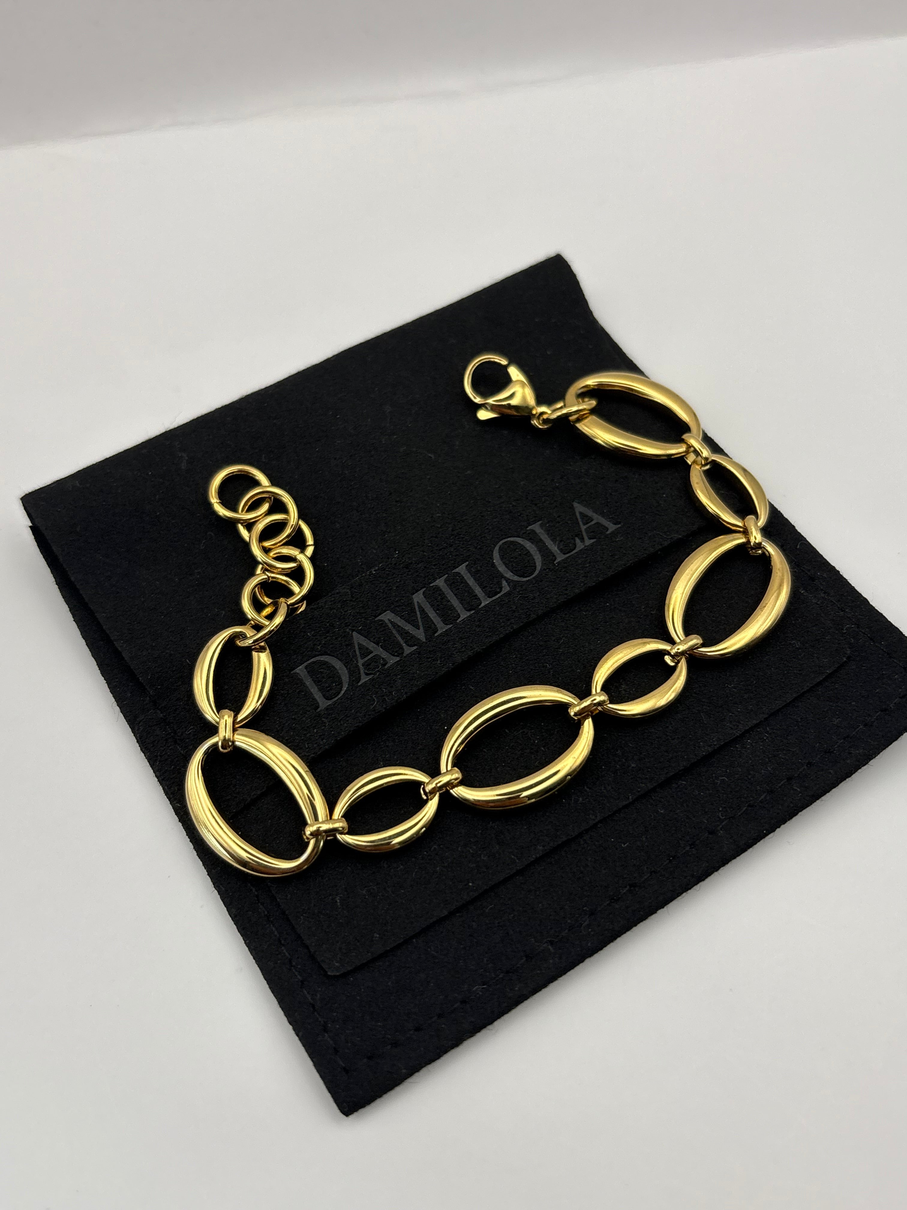 ‘Halo’ Gold/Silver Oval Bracelet