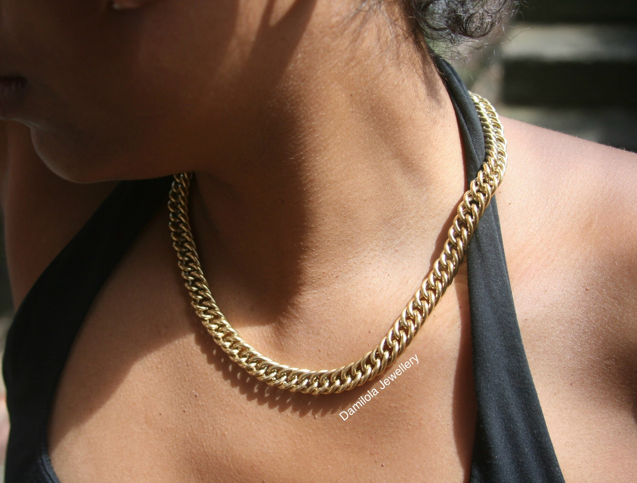 Chunky chain women’s gold steel 