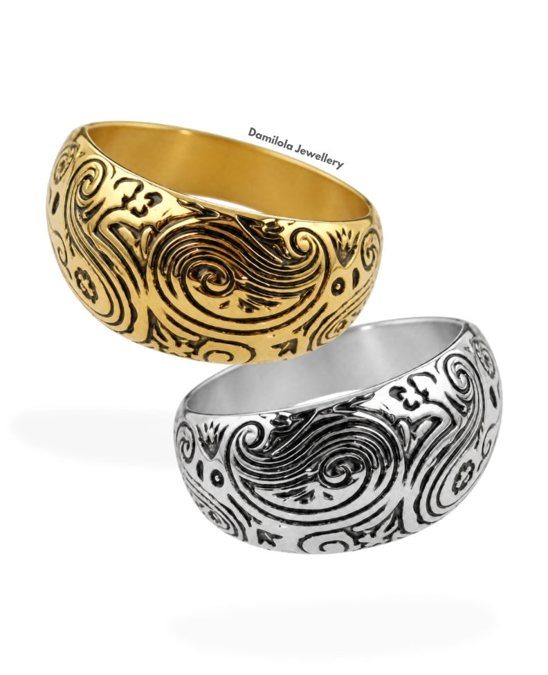 The Code ‘Noir’ Ring - Gold/Silver