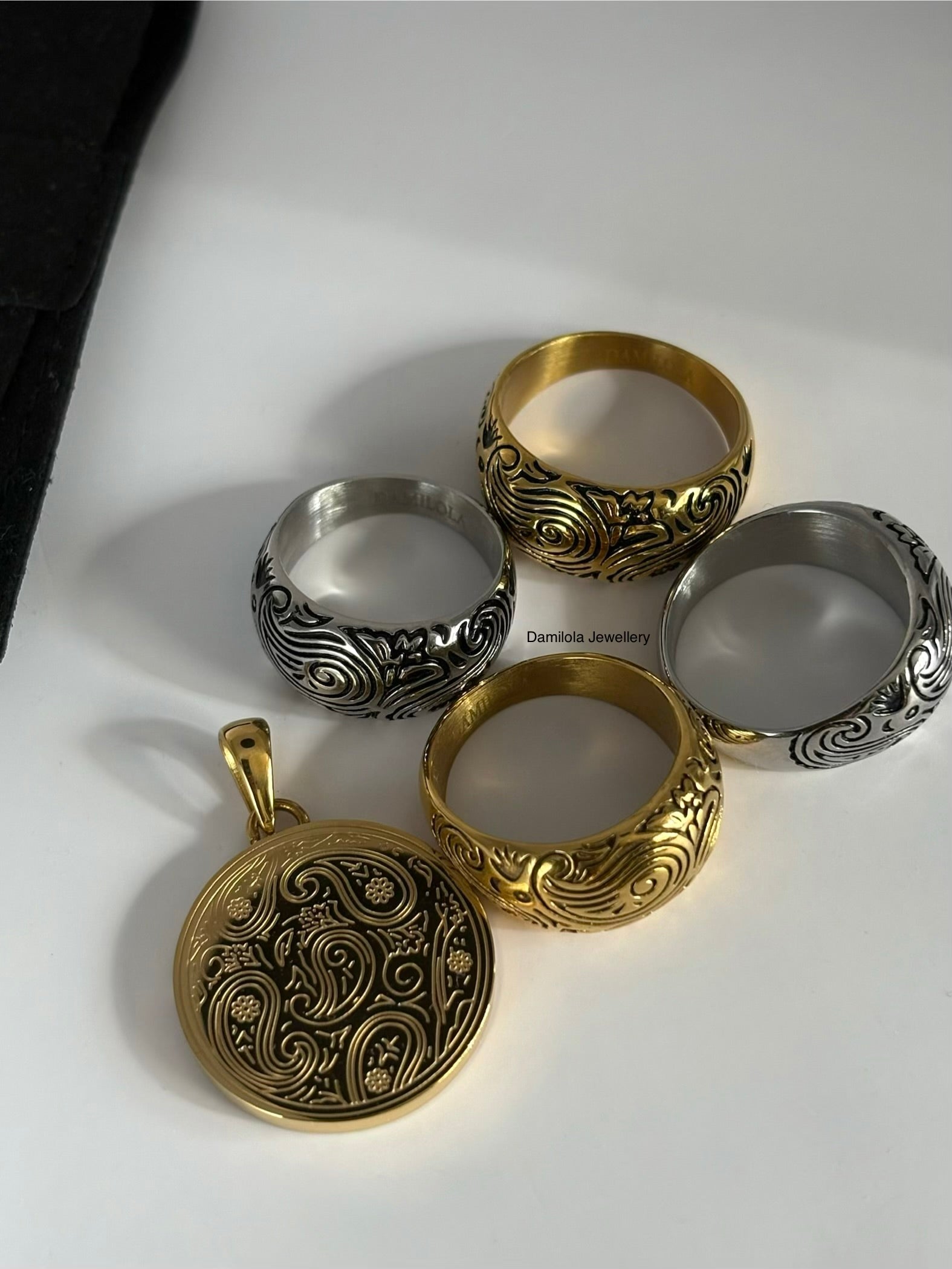 The Code ‘Noir’ Ring - Gold/Silver