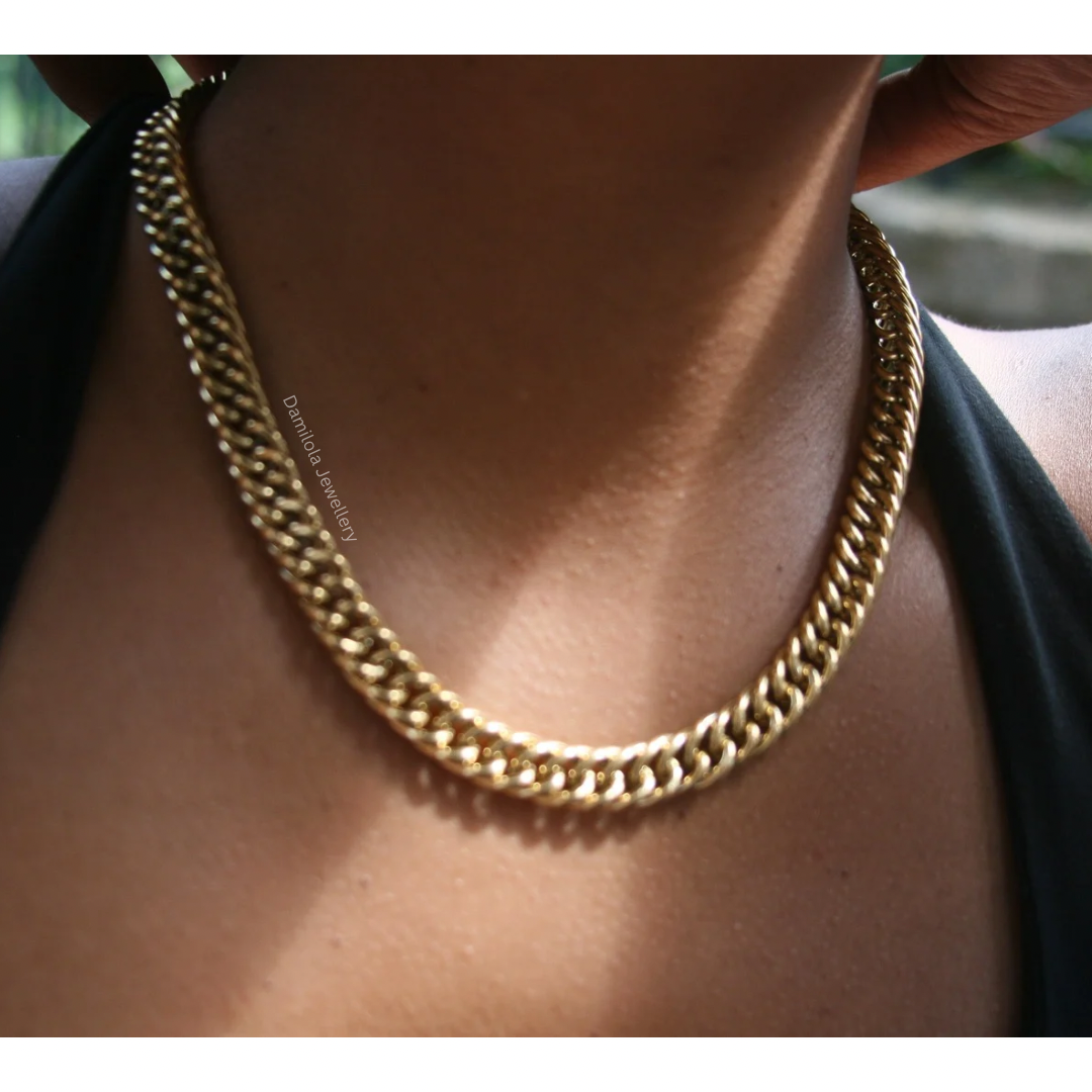 Chunky chain women’s gold steel 