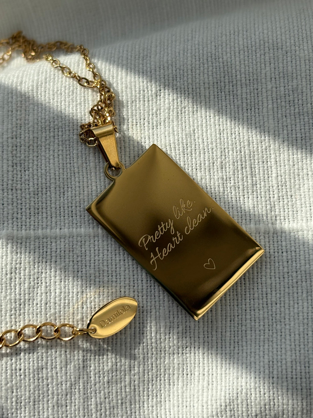 Yes goodie heart clean pretty necklace women empowerment jewellery with meaning stainless steel gold silver 