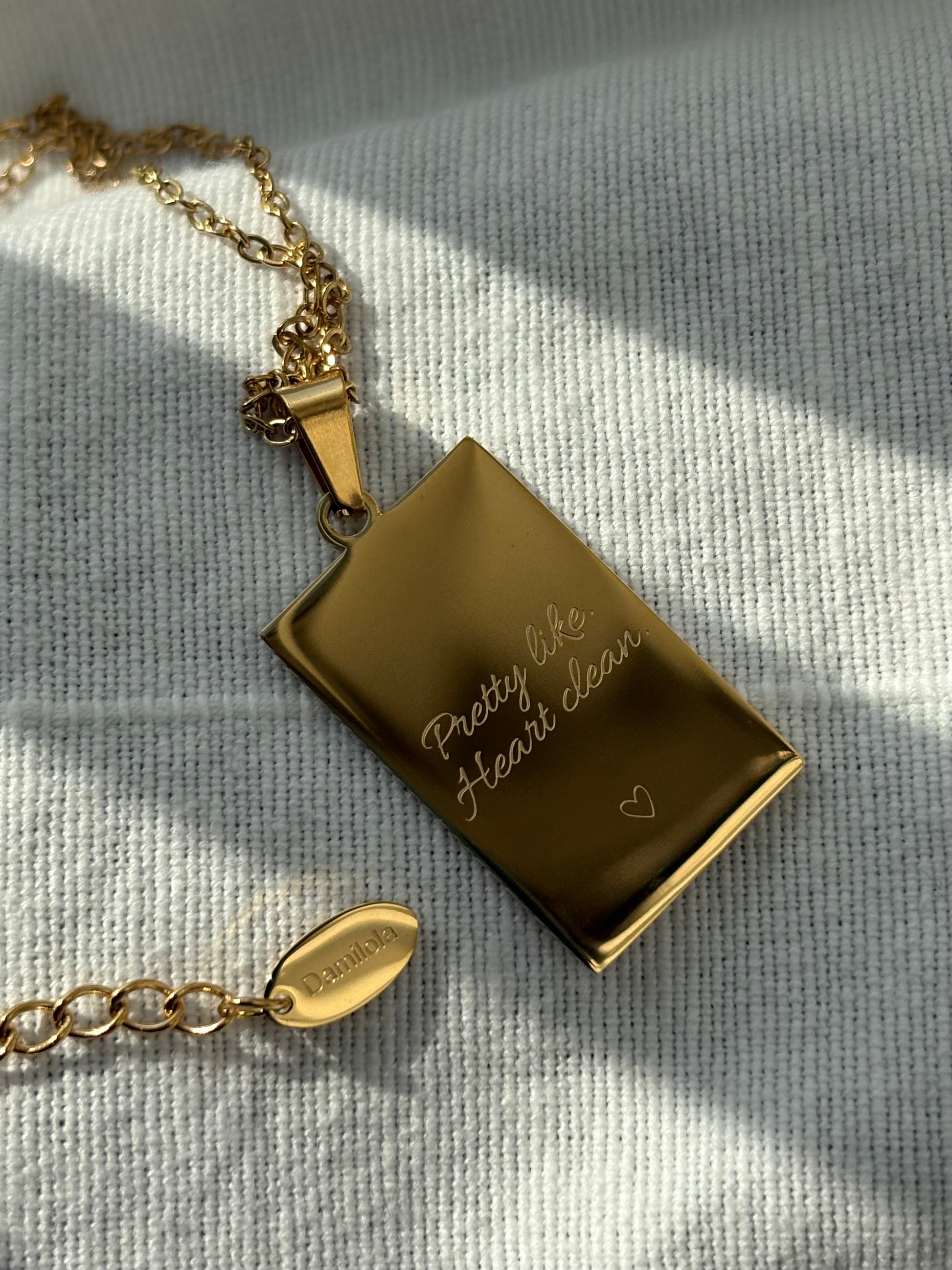 Yes goodie heart clean pretty necklace women empowerment jewellery with meaning stainless steel gold silver 