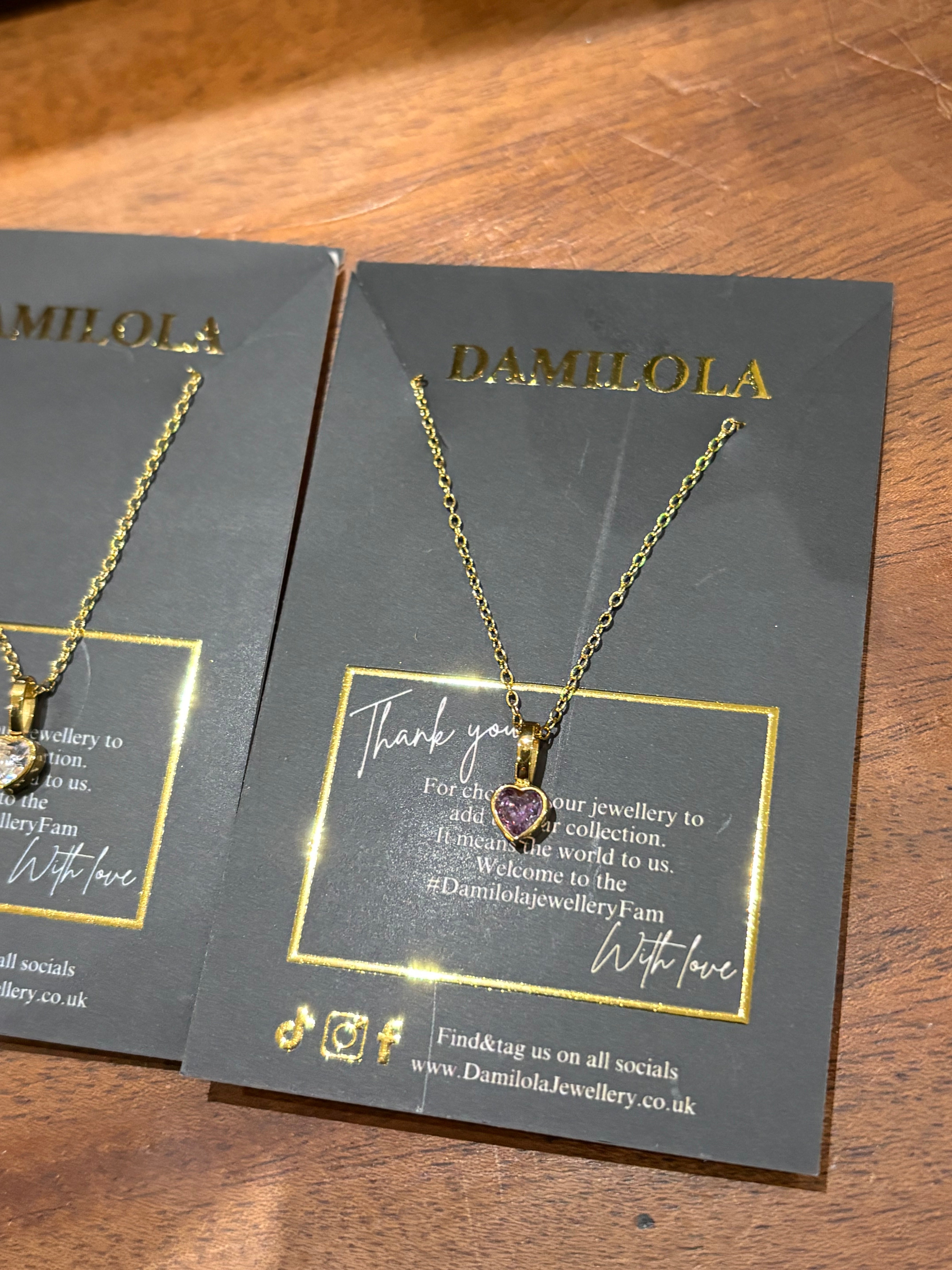 Dainty ‘Amoria’ Necklace - Several colours