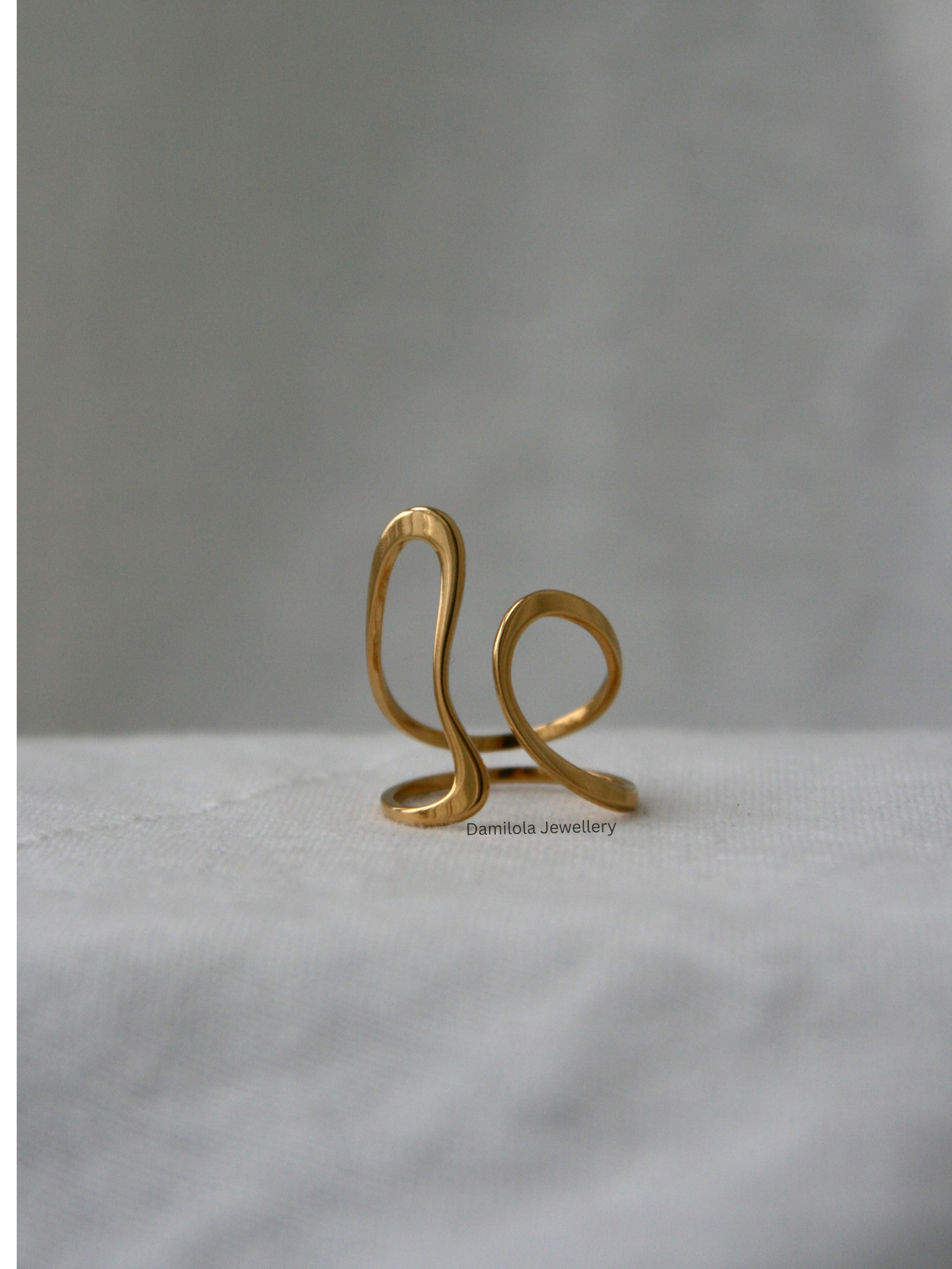 Lined ‘Liana’ Twist Ring