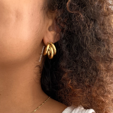 Triple ‘Tyra’ Hoops - Gold/Silver