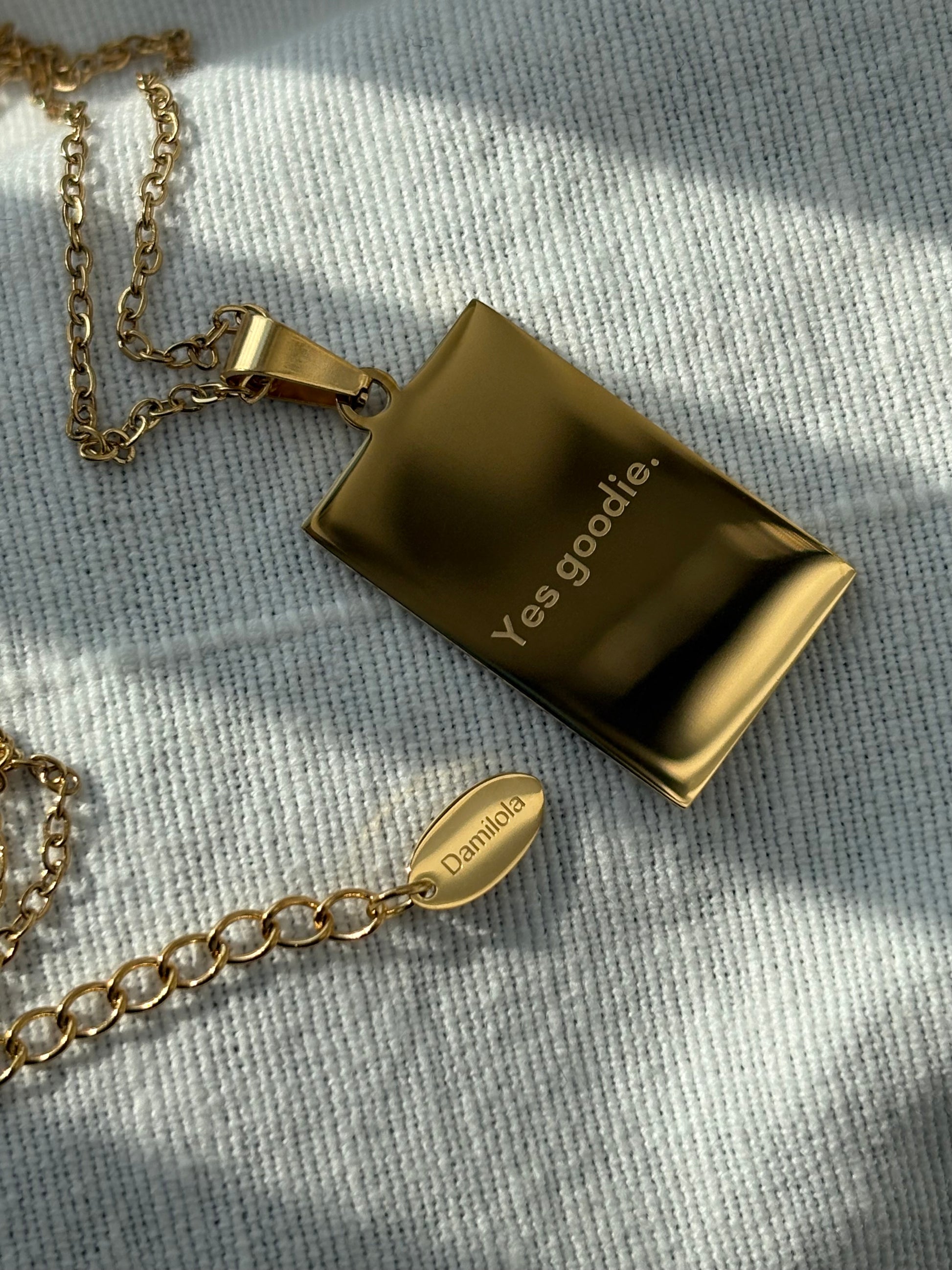 Yes goodie heart clean pretty necklace women empowerment jewellery with meaning stainless steel gold silver 