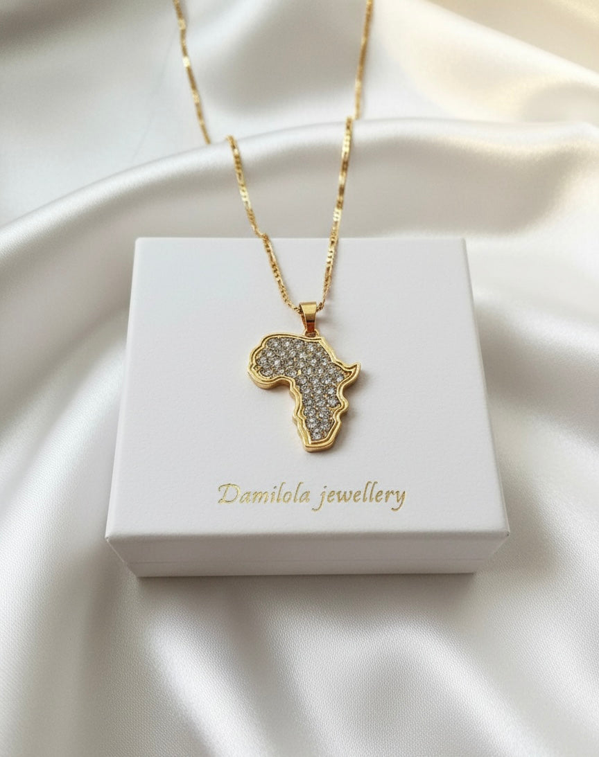 African Diamanté Necklace - 'Folami'