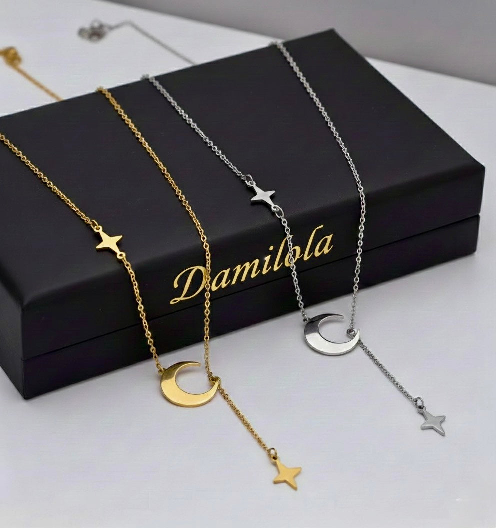 ‘Luna’ Drop Necklace - Gold/Silver